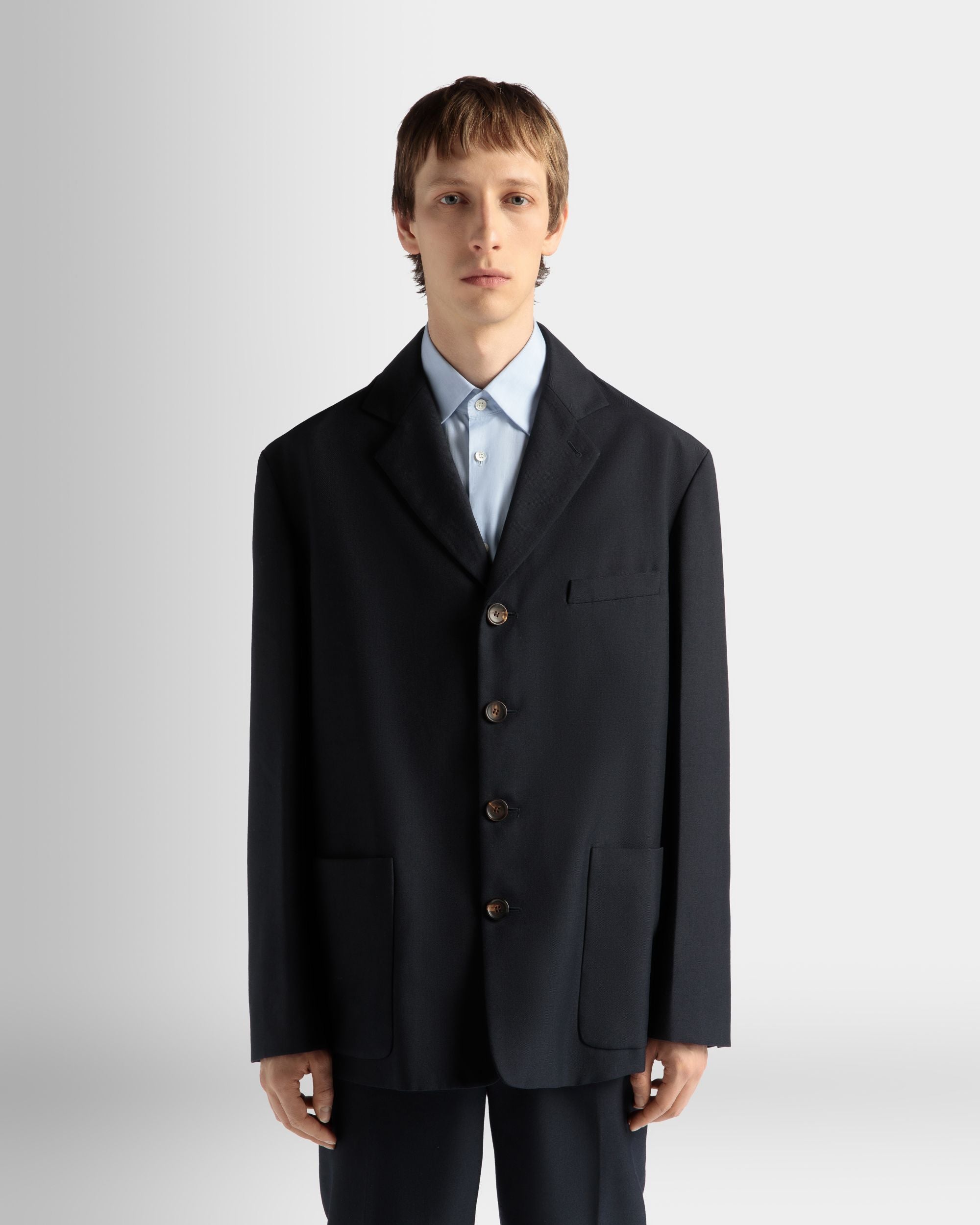ジャケット Navy Blue ウールブレンド - 男性 - Bally - 03