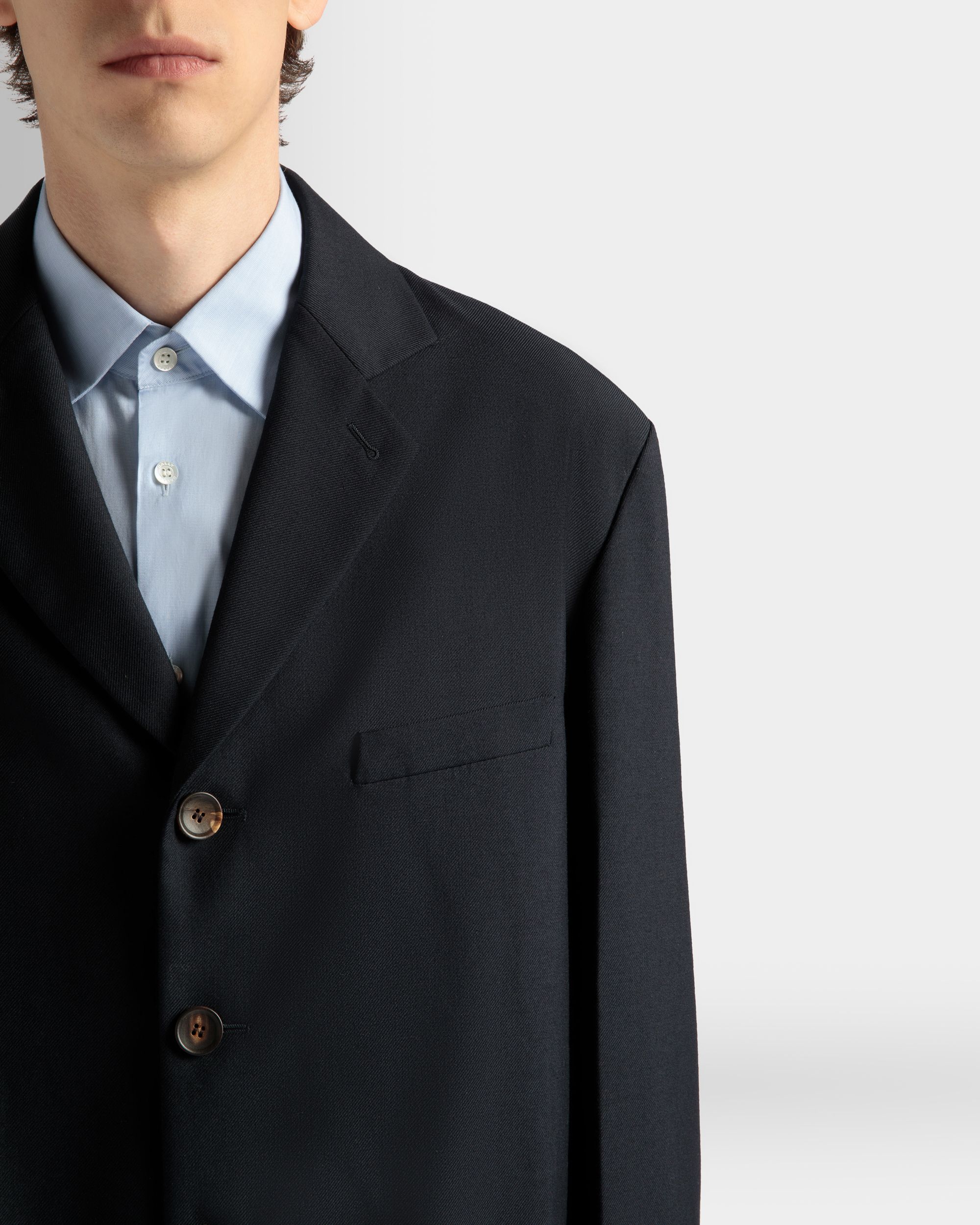 ジャケット Navy Blue ウールブレンド - 男性 - Bally - 04