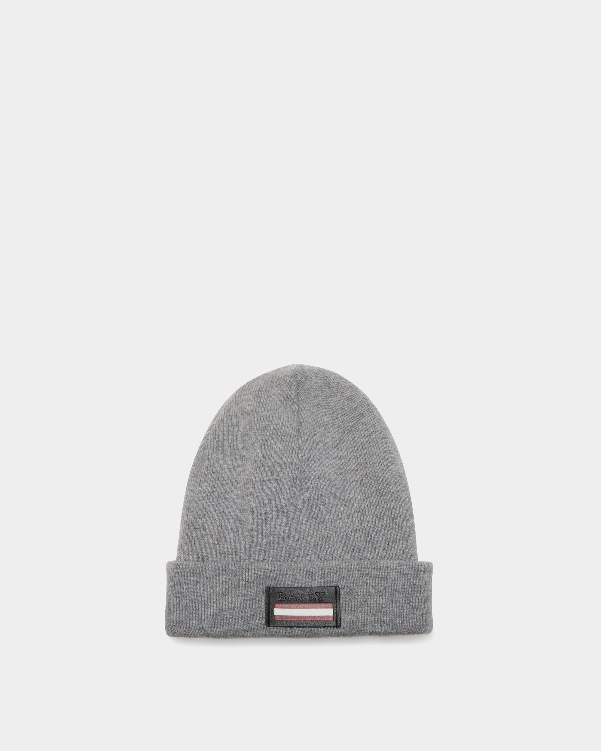 Beanie In Grey Cashmere - 男性 - Bally - 01