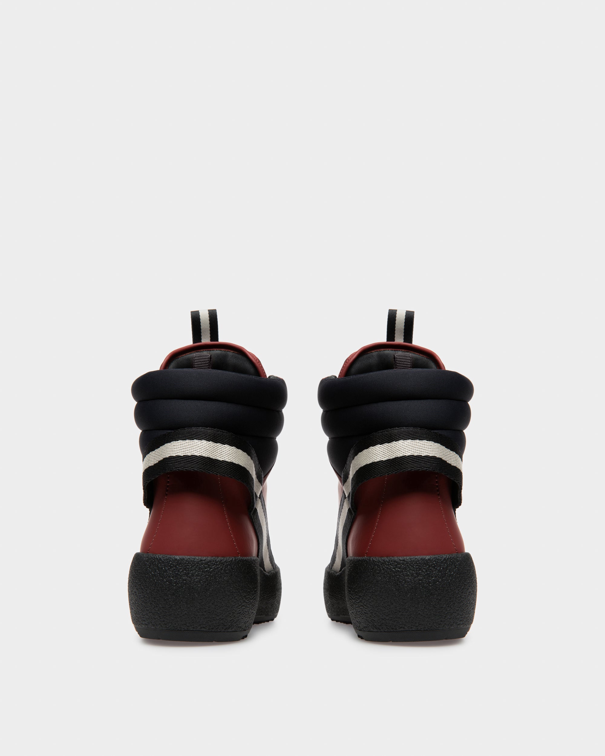 Clyde ブラック＆ヘリテージレッド レザー スノーブーツ - 男性 - Bally - 04
