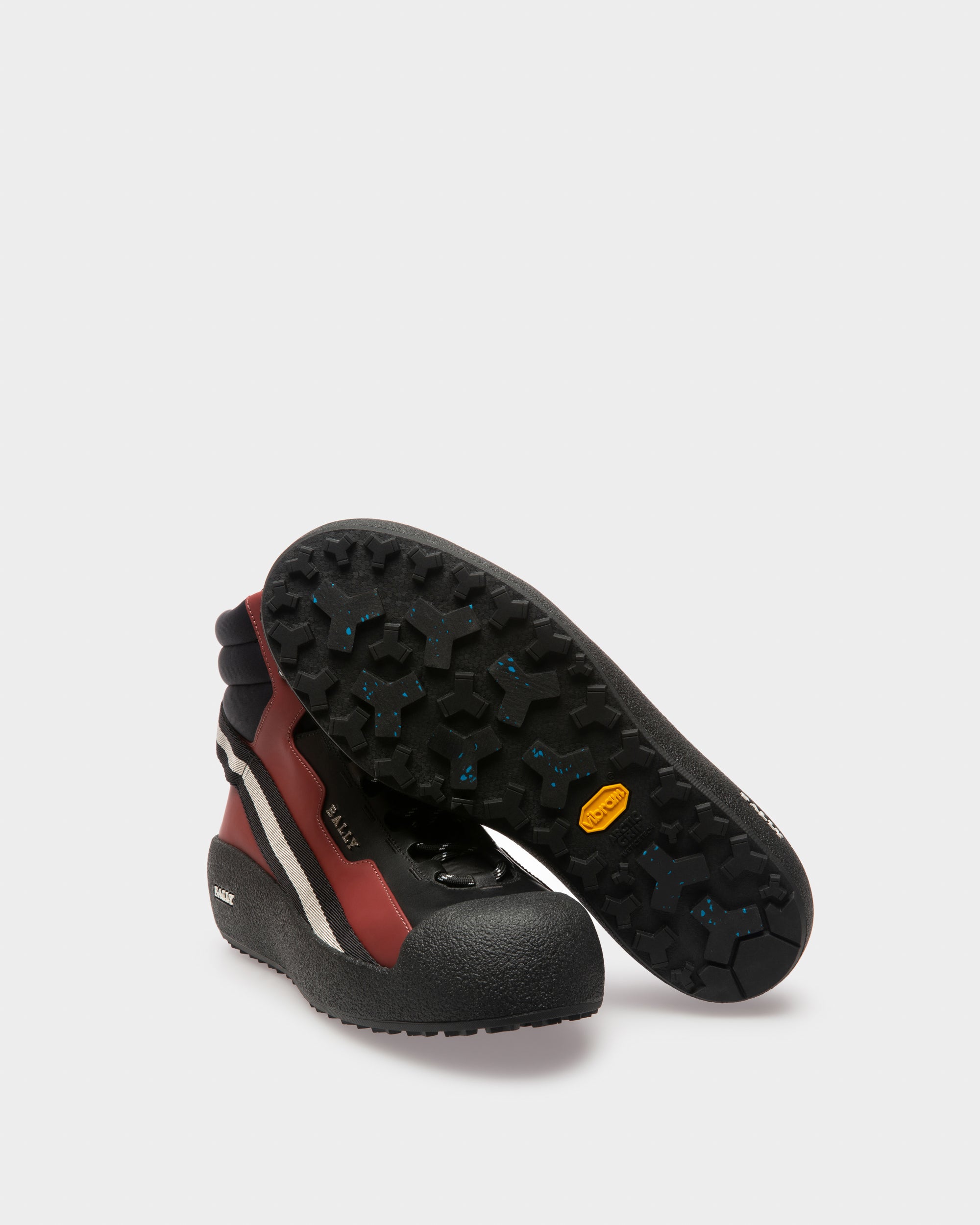 Clyde ブラック＆ヘリテージレッド レザー スノーブーツ - 男性 - Bally - 05