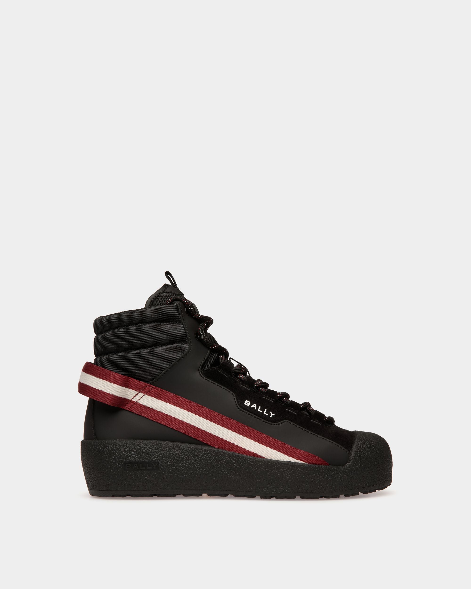 Bally Curling ブーティ ブラック ラバーコーティングレザー＆ファブリック - 男性 - Bally - 01