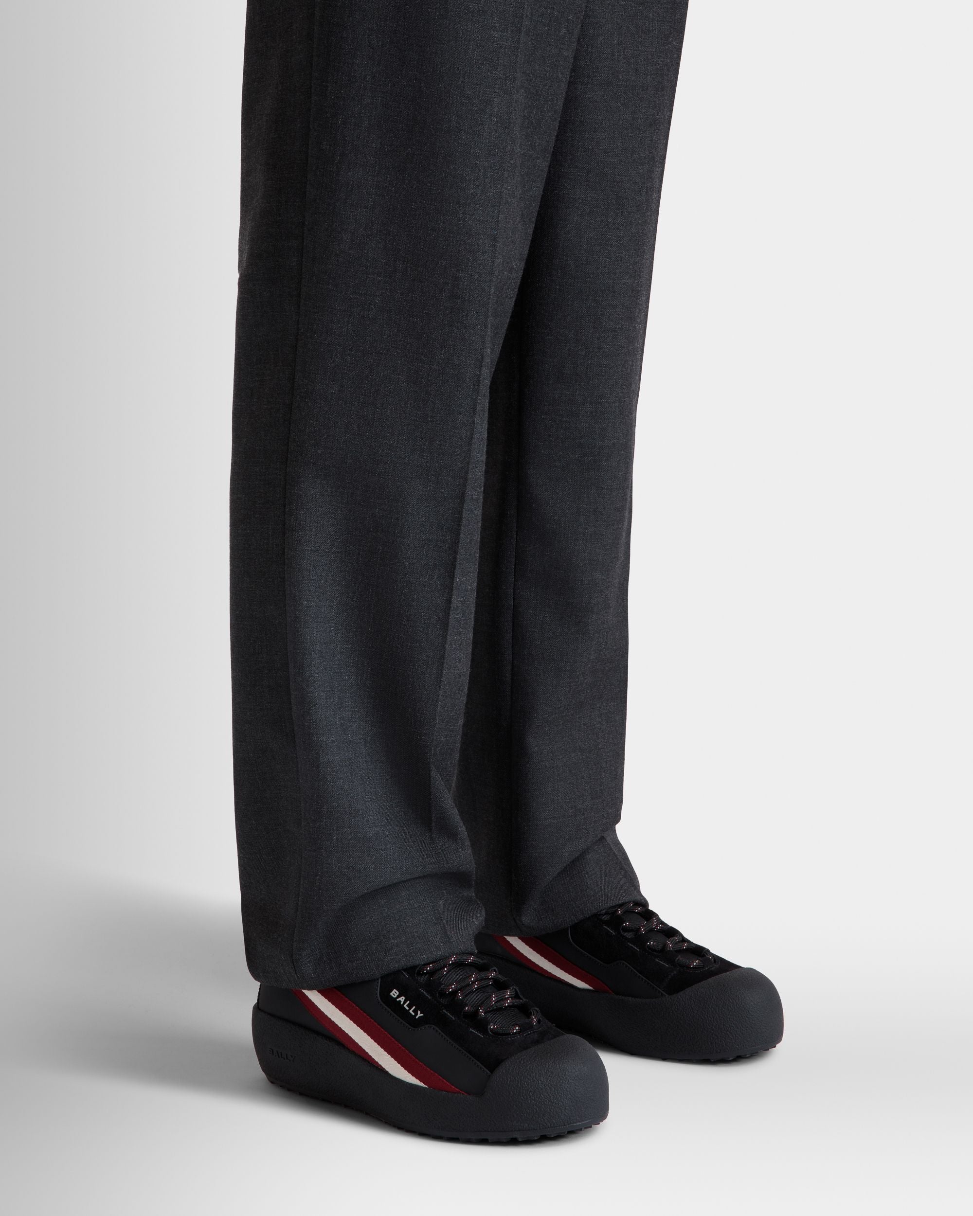 Bally Curling ブーティ ブラック ラバーコーティングレザー＆ファブリック - 男性 - Bally - 02