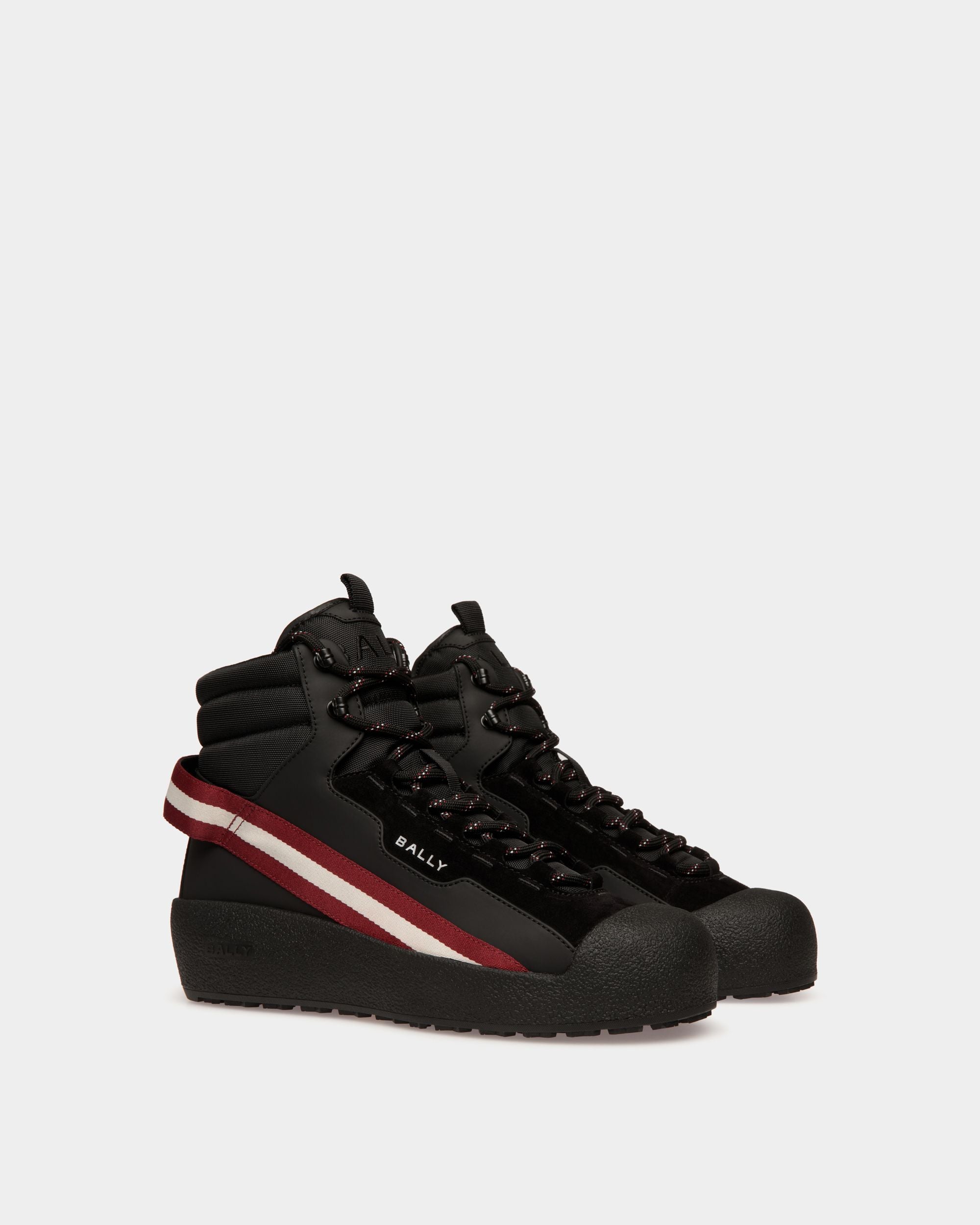 Bally Curling ブーティ ブラック ラバーコーティングレザー＆ファブリック - 男性 - Bally - 03