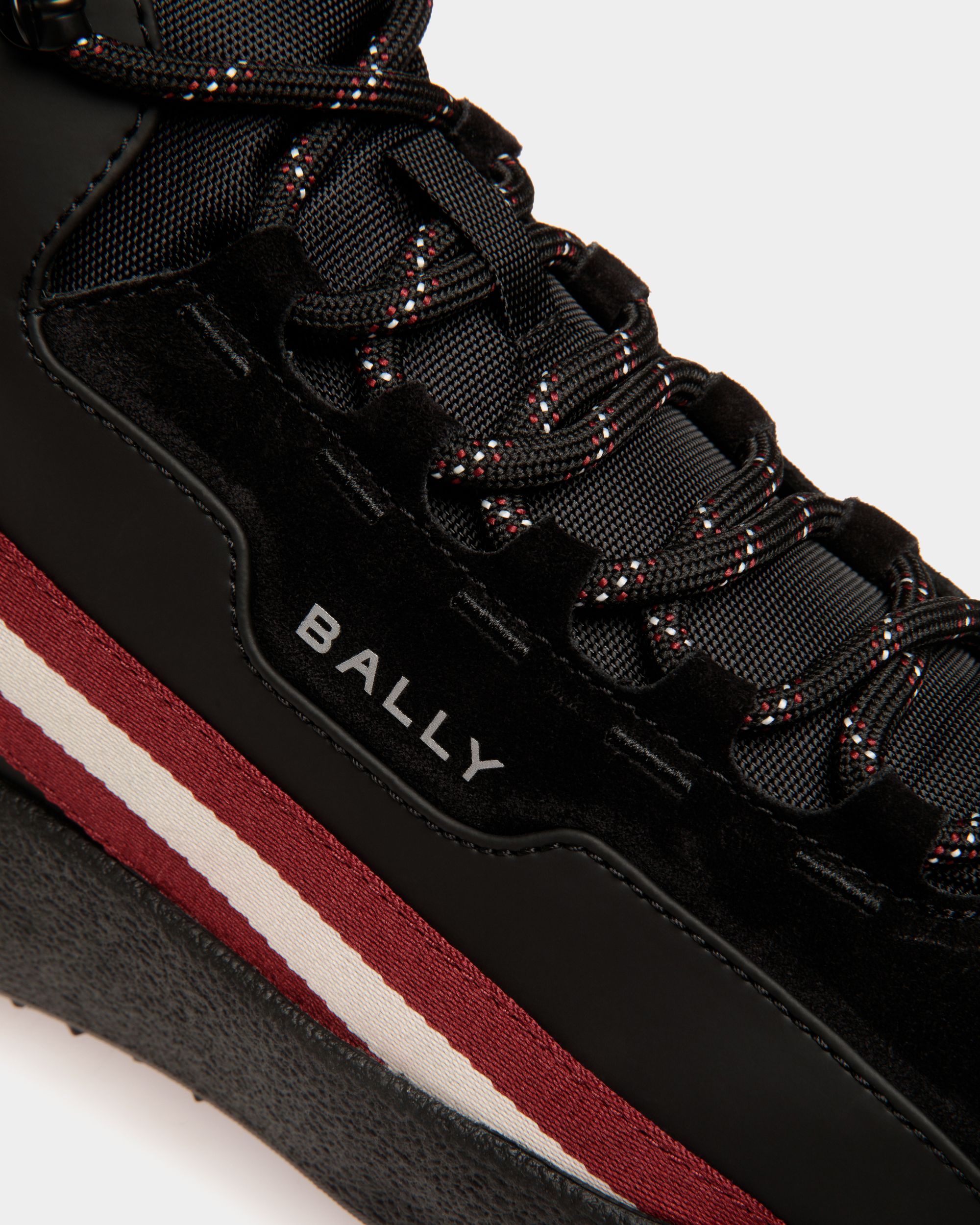 Bally Curling ブーティ ブラック ラバーコーティングレザー＆ファブリック - 男性 - Bally - 06