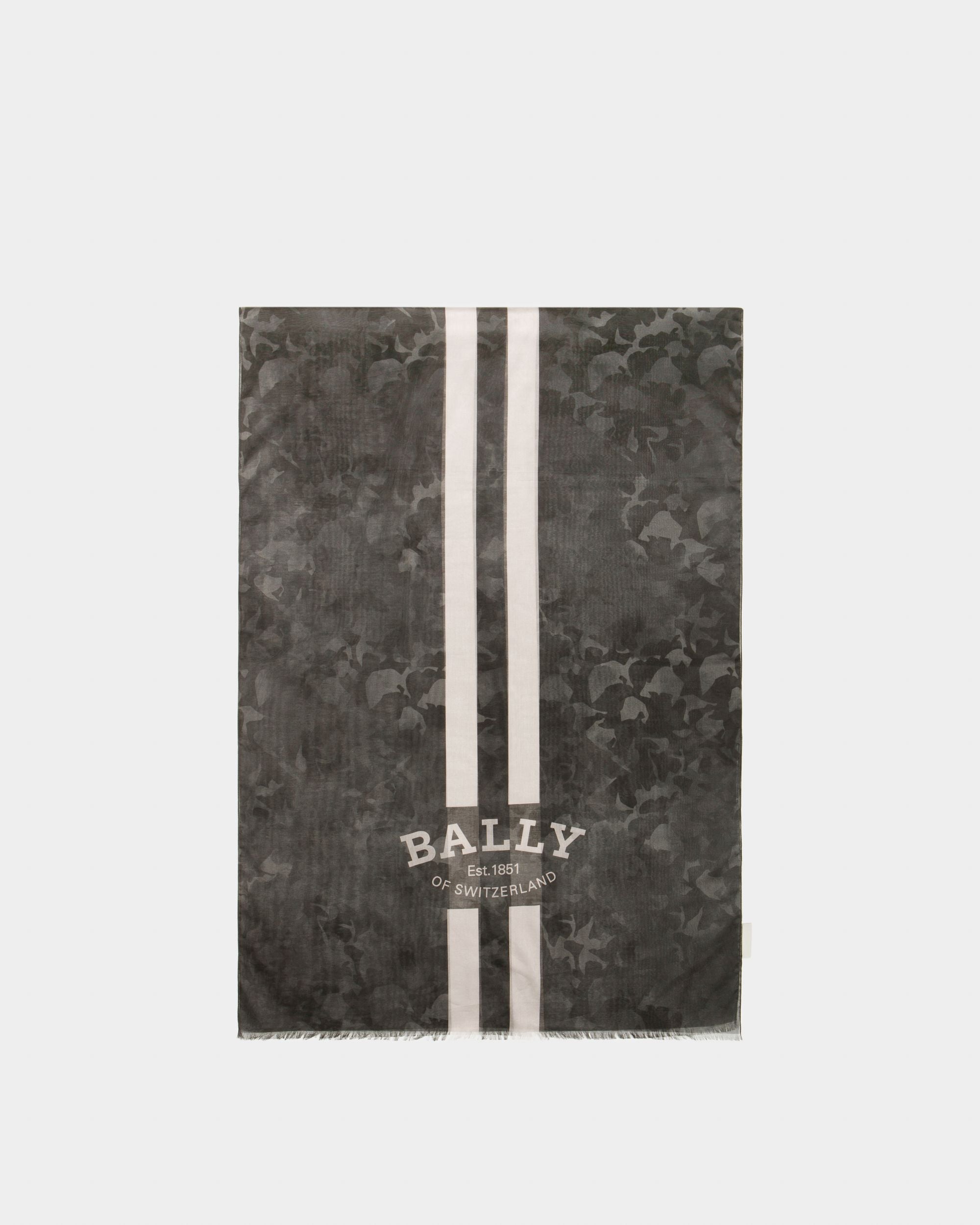 ブラック コットン スカーフ - 男性 - Bally - 02