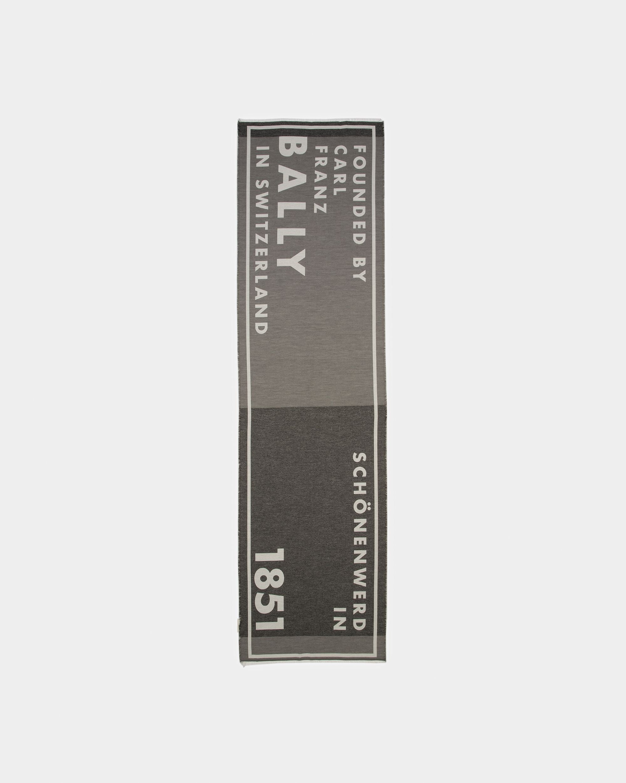 Bally In Switzerland スカーフ ダークミネラル＆ブラック コットン／ビスコース／ウール スカーフ - 男性 - Bally - 02