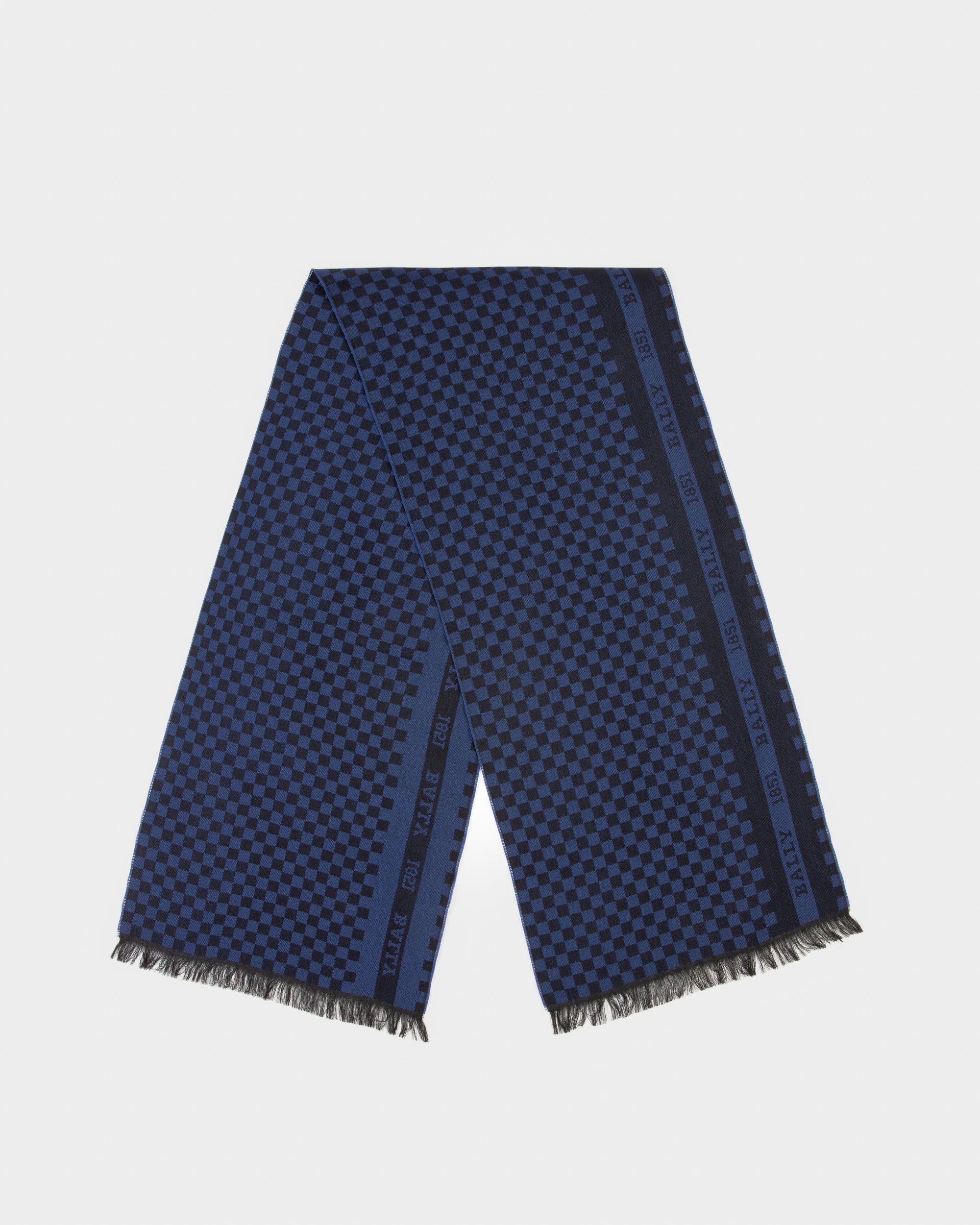 Checked Scarf ブルー ウールアクセサリー - 男性 - Bally - 01