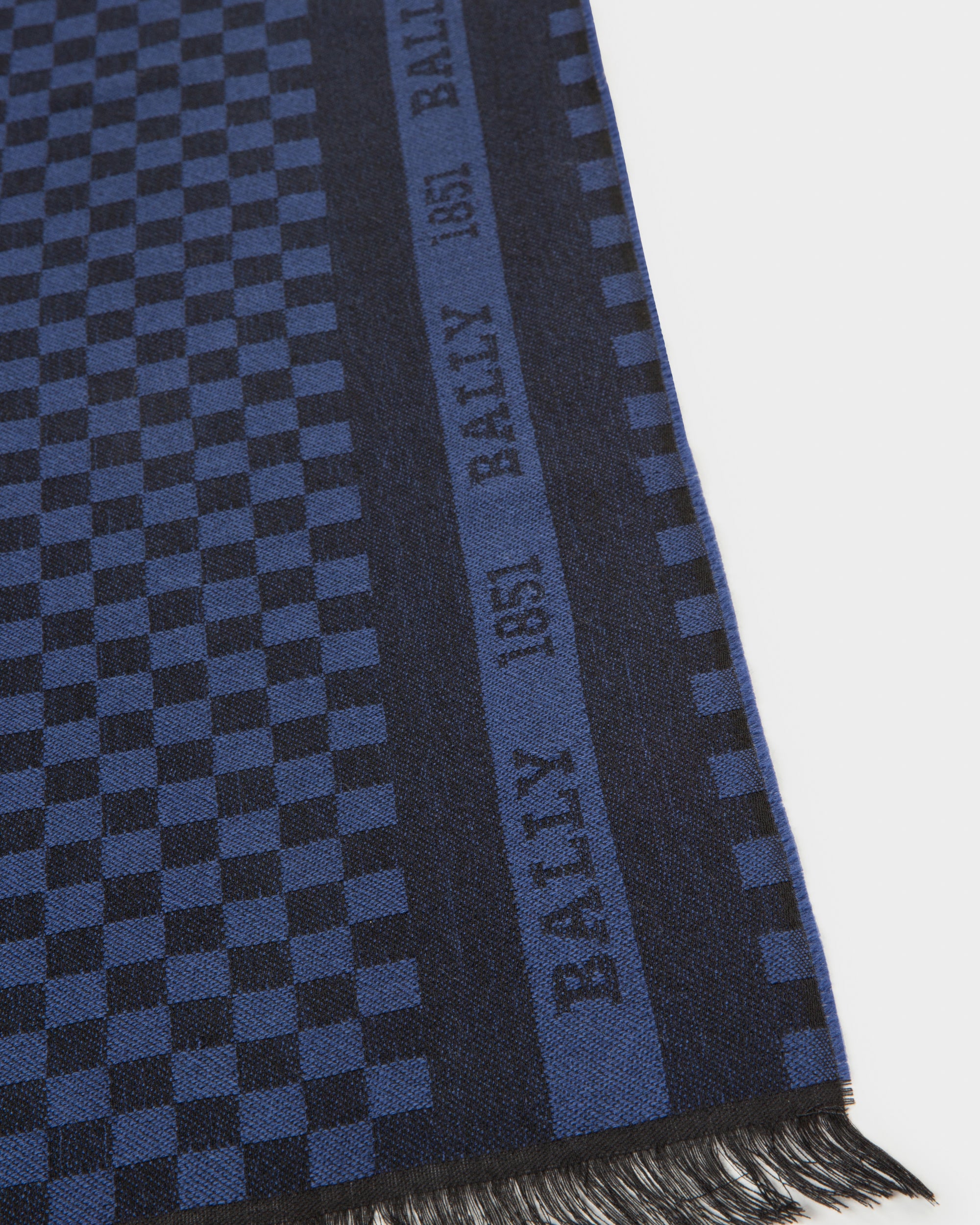 Checked Scarf ブルー ウールアクセサリー - 男性 - Bally - 02