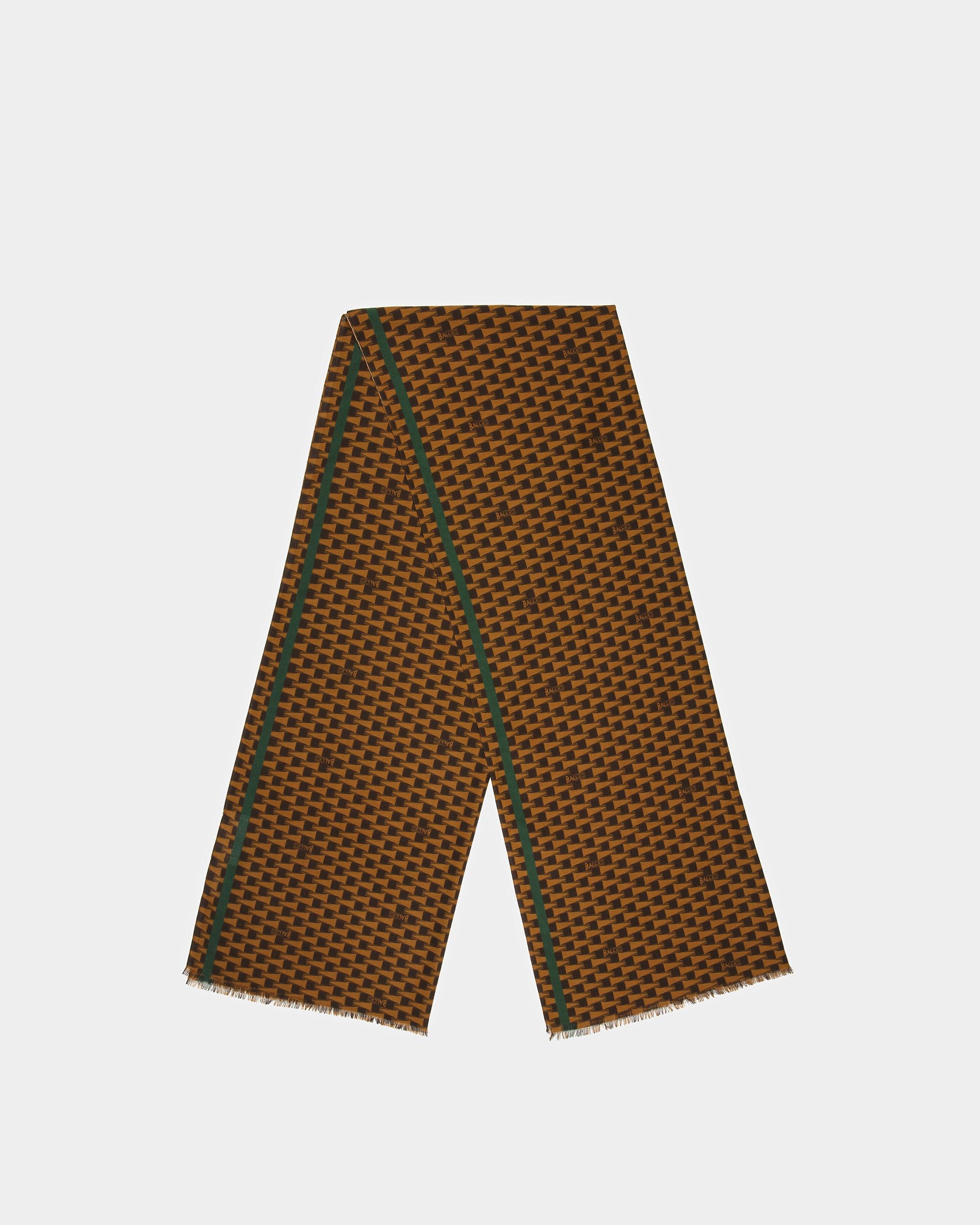 Pennant プリント スカーフ デザートブラウン ファブリック - 男性 - Bally - 01