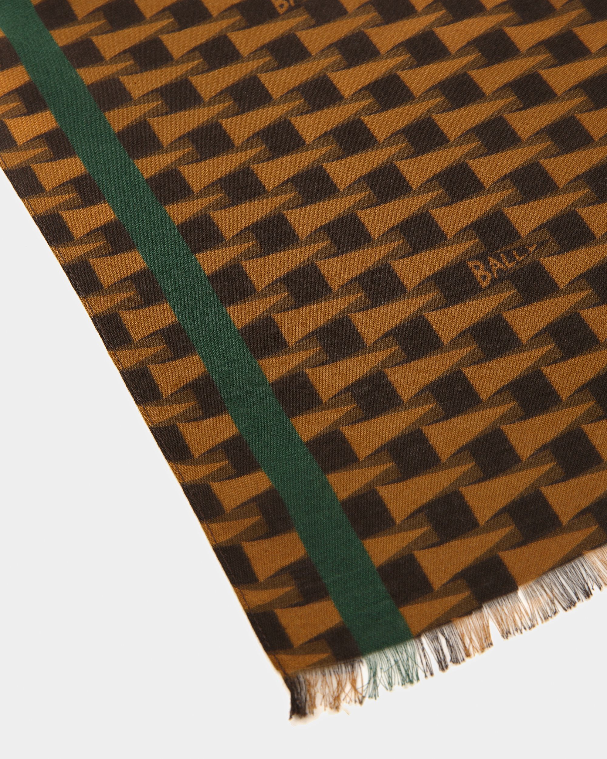 Pennant プリント スカーフ デザートブラウン ファブリック - 男性 - Bally - 02
