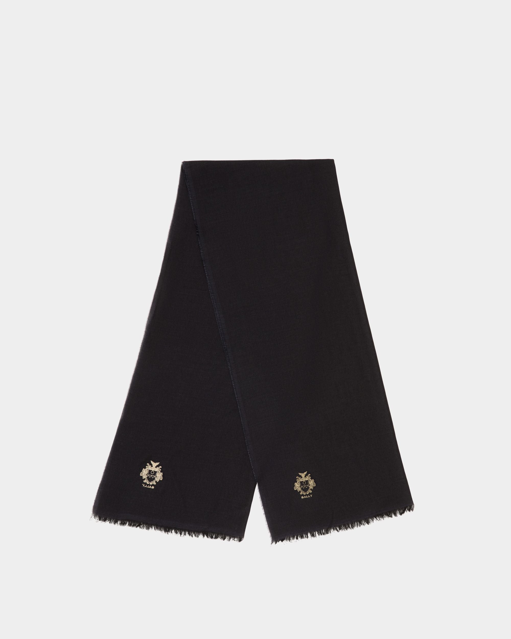 Adrien Brodyトラベルコレクション マフラー Navy Blue シルク＆カシミアブレンド - 男性 - Bally - 01