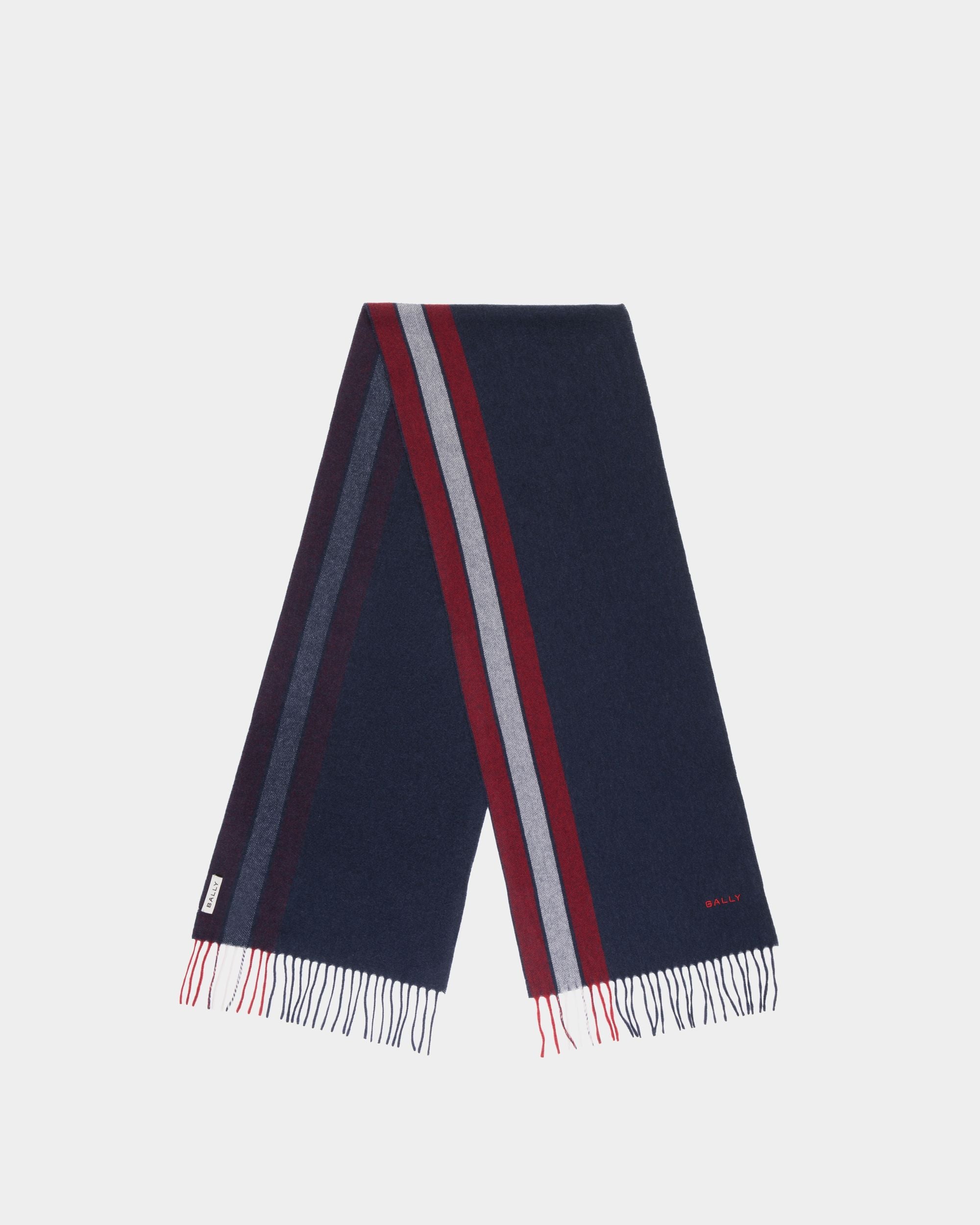 マフラー Bally Ribbon ネイビーブルー カシミアブレンド - 男性 - Bally - 01