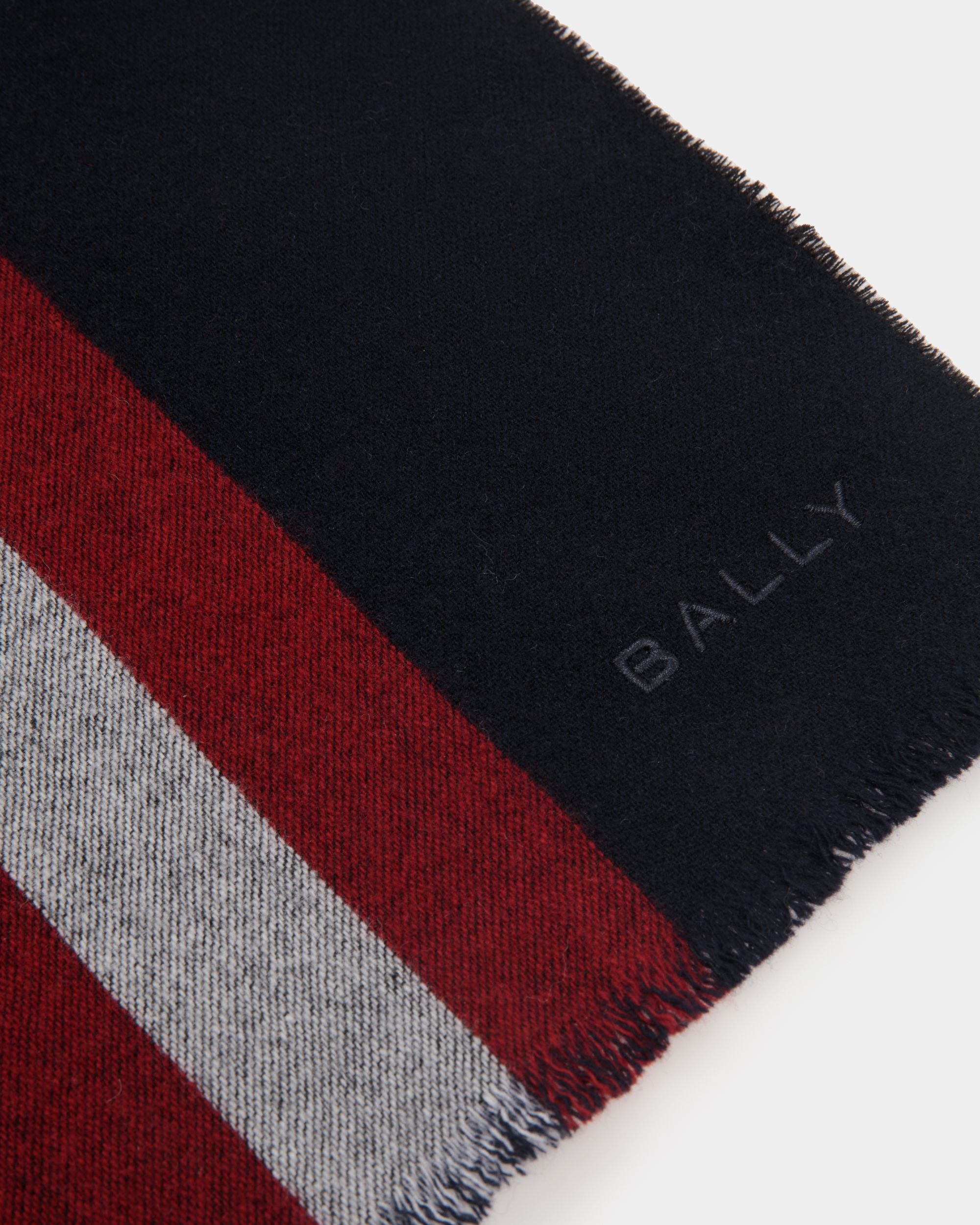 マフラー ネイビーブルー ウール - 男性 - Bally - 03