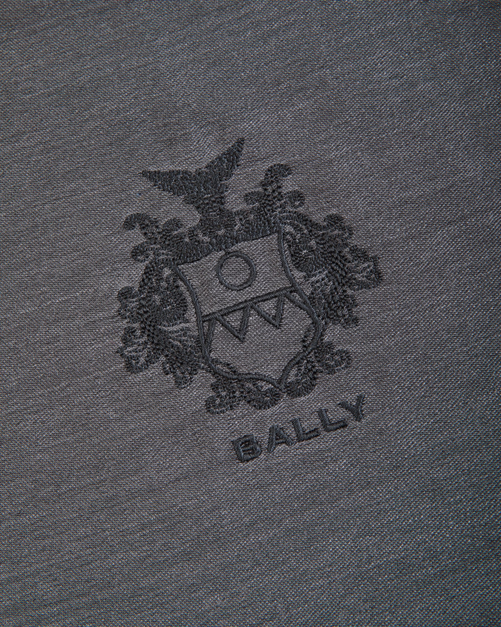 マフラー Ballyクレスト ダークグレー シルク＆カシミア - 男性 - Bally - 03