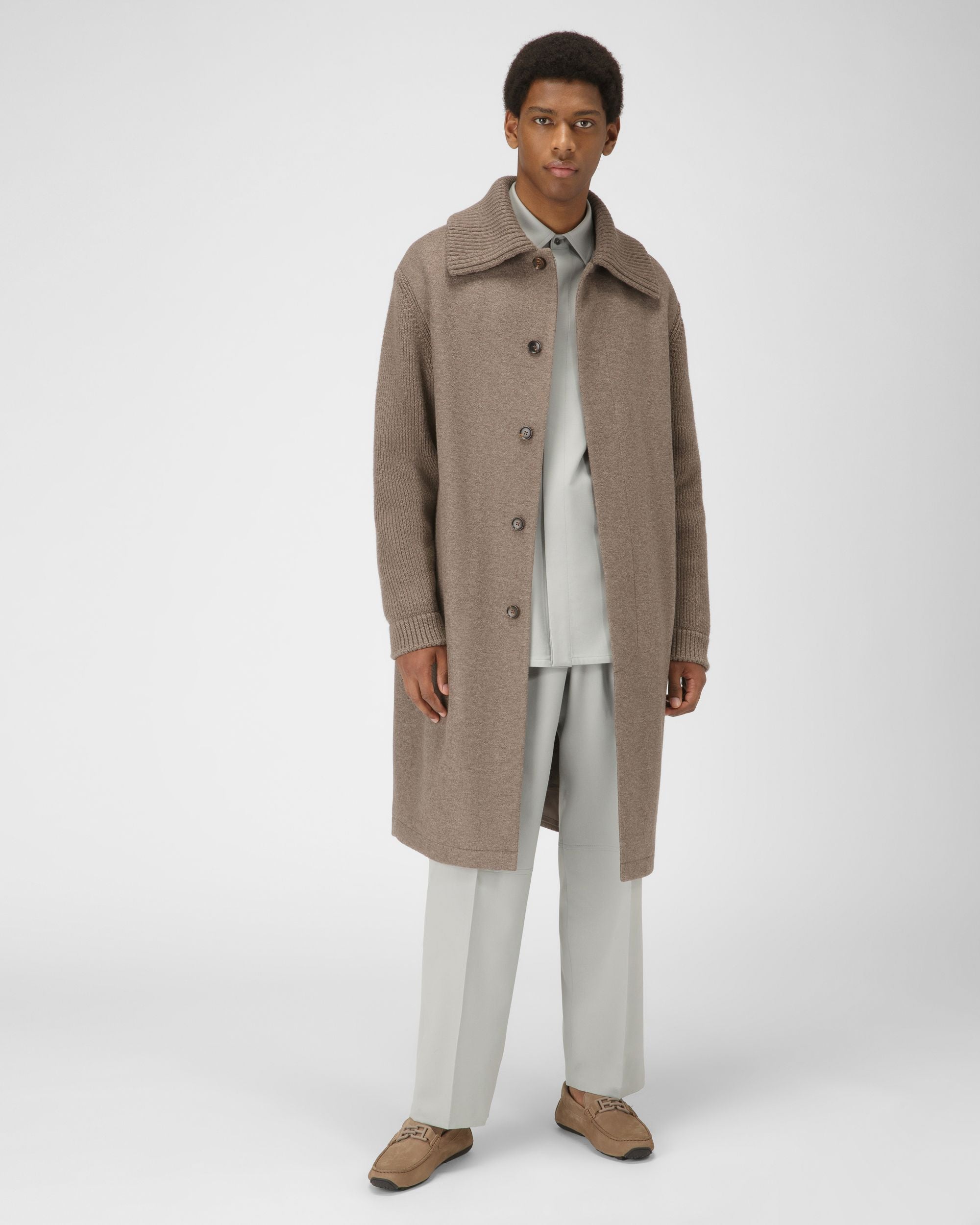 Parsal トープ レザー ドライビングシューズ - 男性 - Bally - 01
