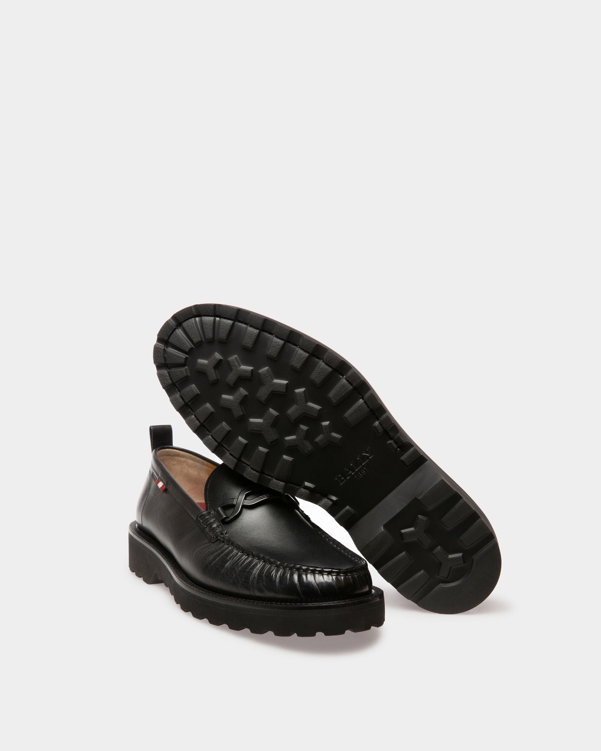 Novian ブラック レザー モカシン - 男性 - Bally - 05