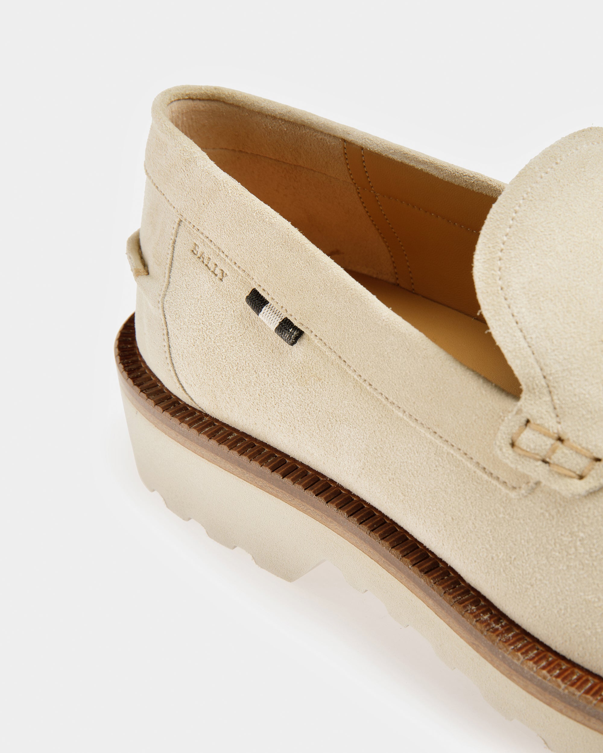 Novald フォッシルベージュ レザー ローファー - 男性 - Bally - 03