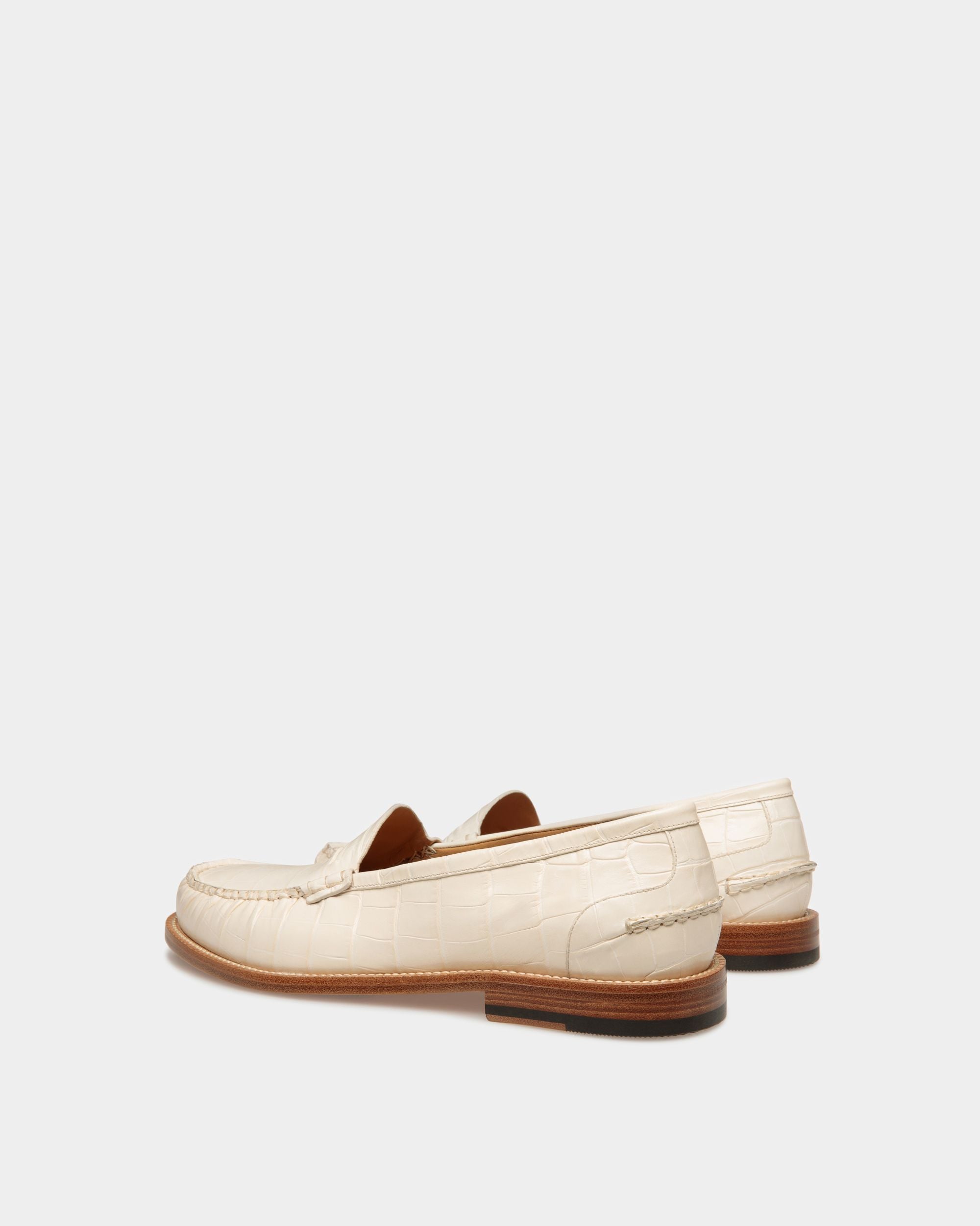Rome モカシン ボーンホワイト レザー - 男性 - Bally - 03