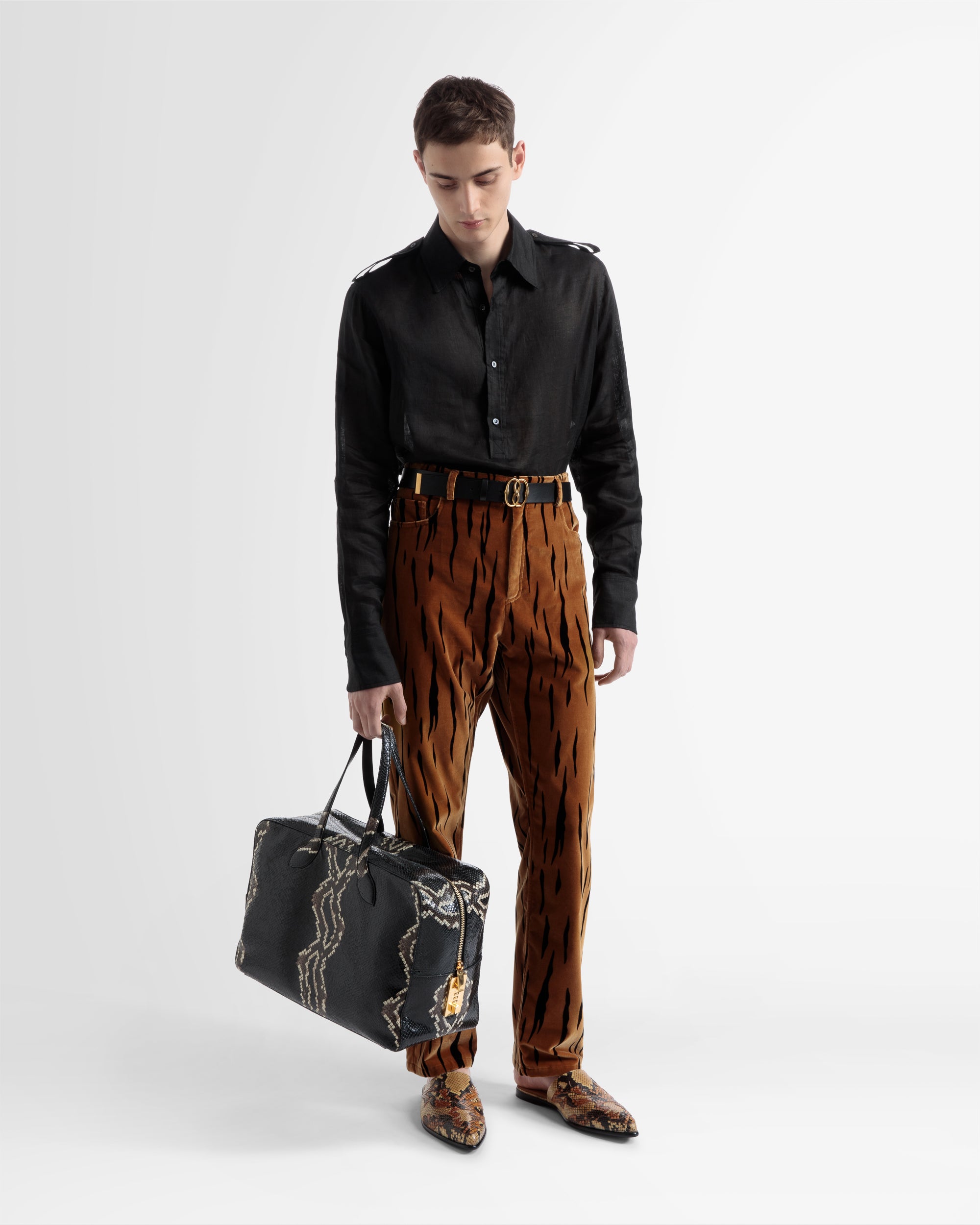 Gaiman バックレスシューズ パイソンプリント - 男性 - Bally - 06