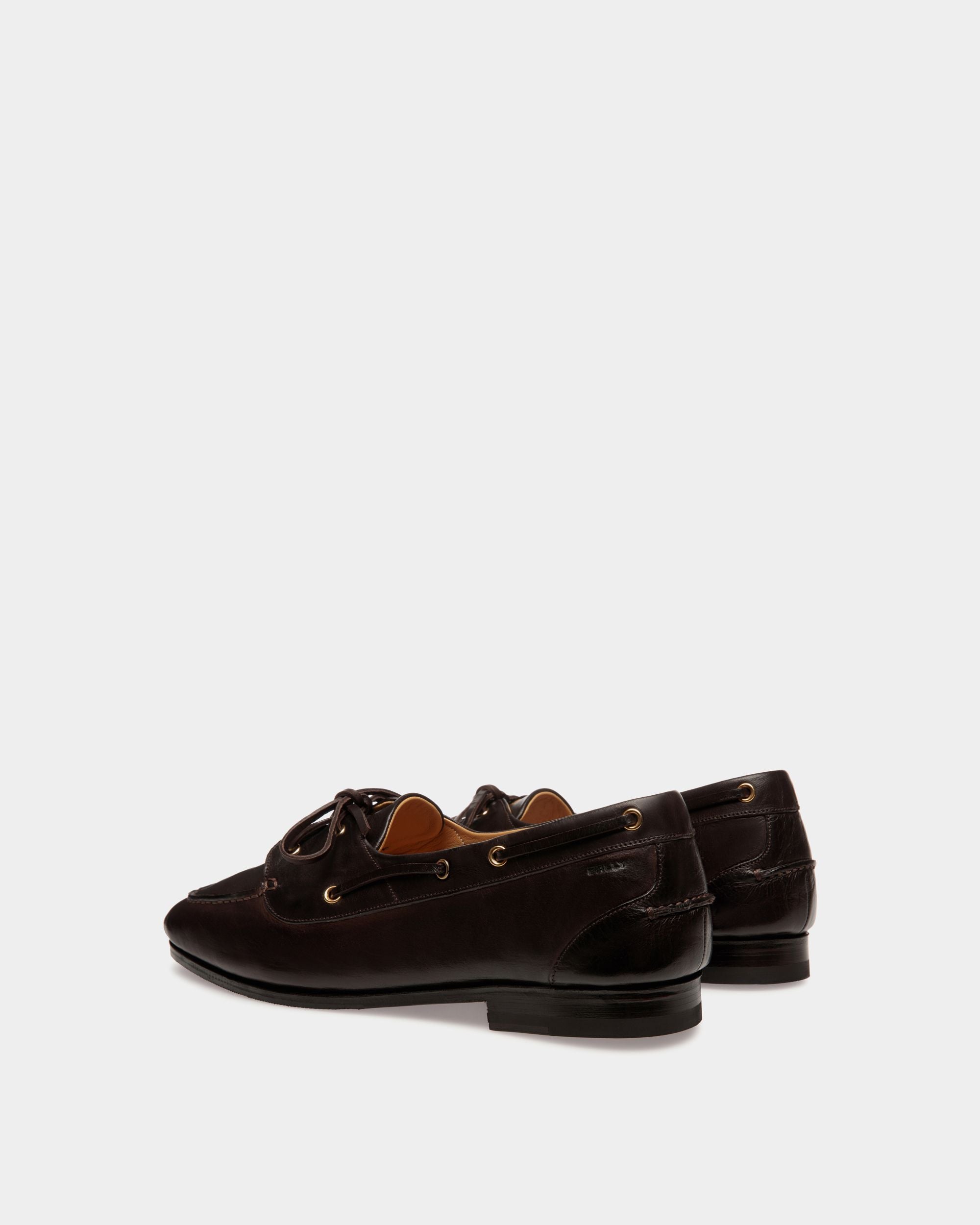 Plume モカシン ダークブラウン レザー 男性 | Bally
