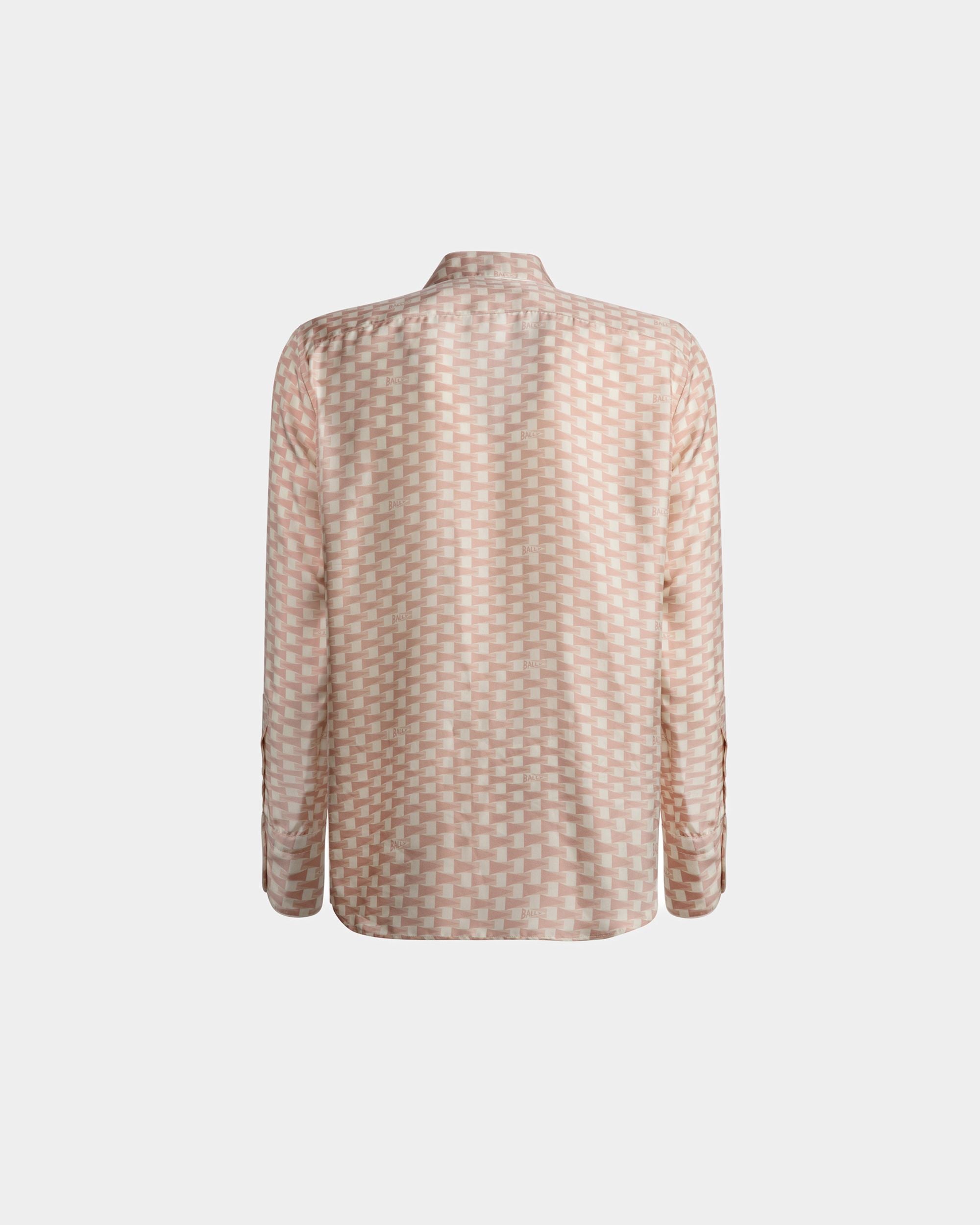 Pennant プリント シャツ ダスティペタル シルク - 男性 - Bally - 07
