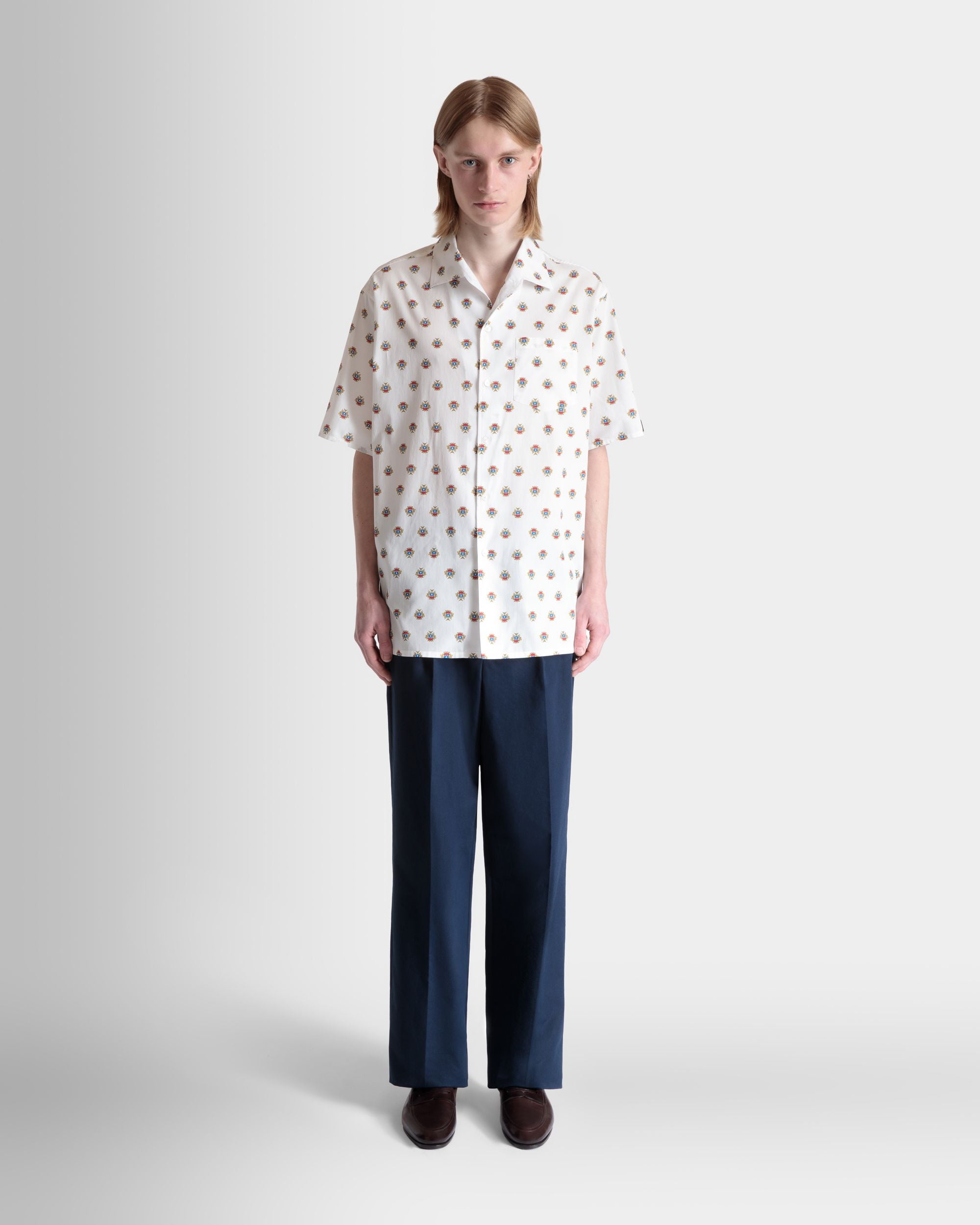 ボウリングシャツ ホワイト コットン Ballyクレストプリント - 男性 - Bally - 02