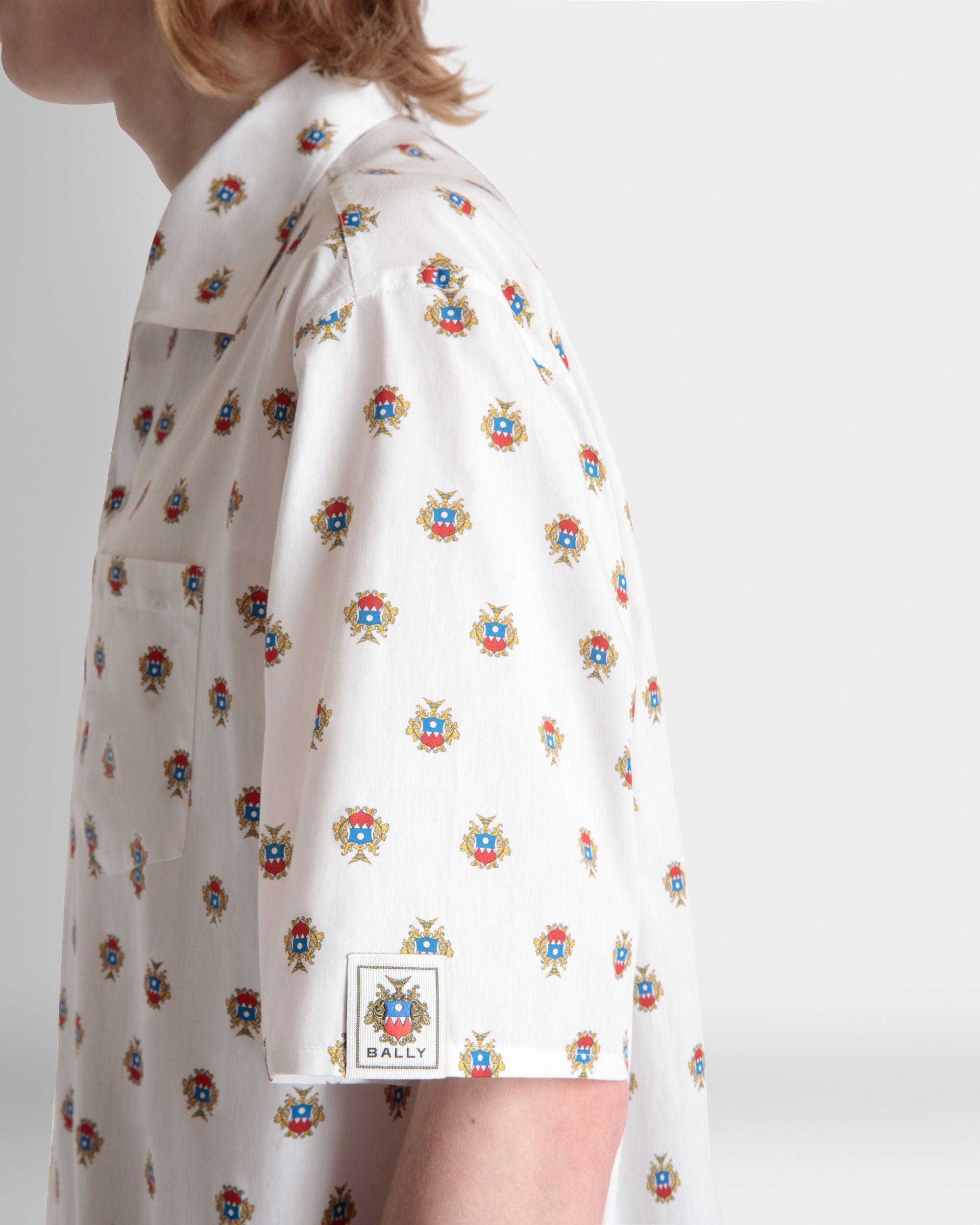 ボウリングシャツ ホワイト コットン Ballyクレストプリント - 男性 - Bally - 03
