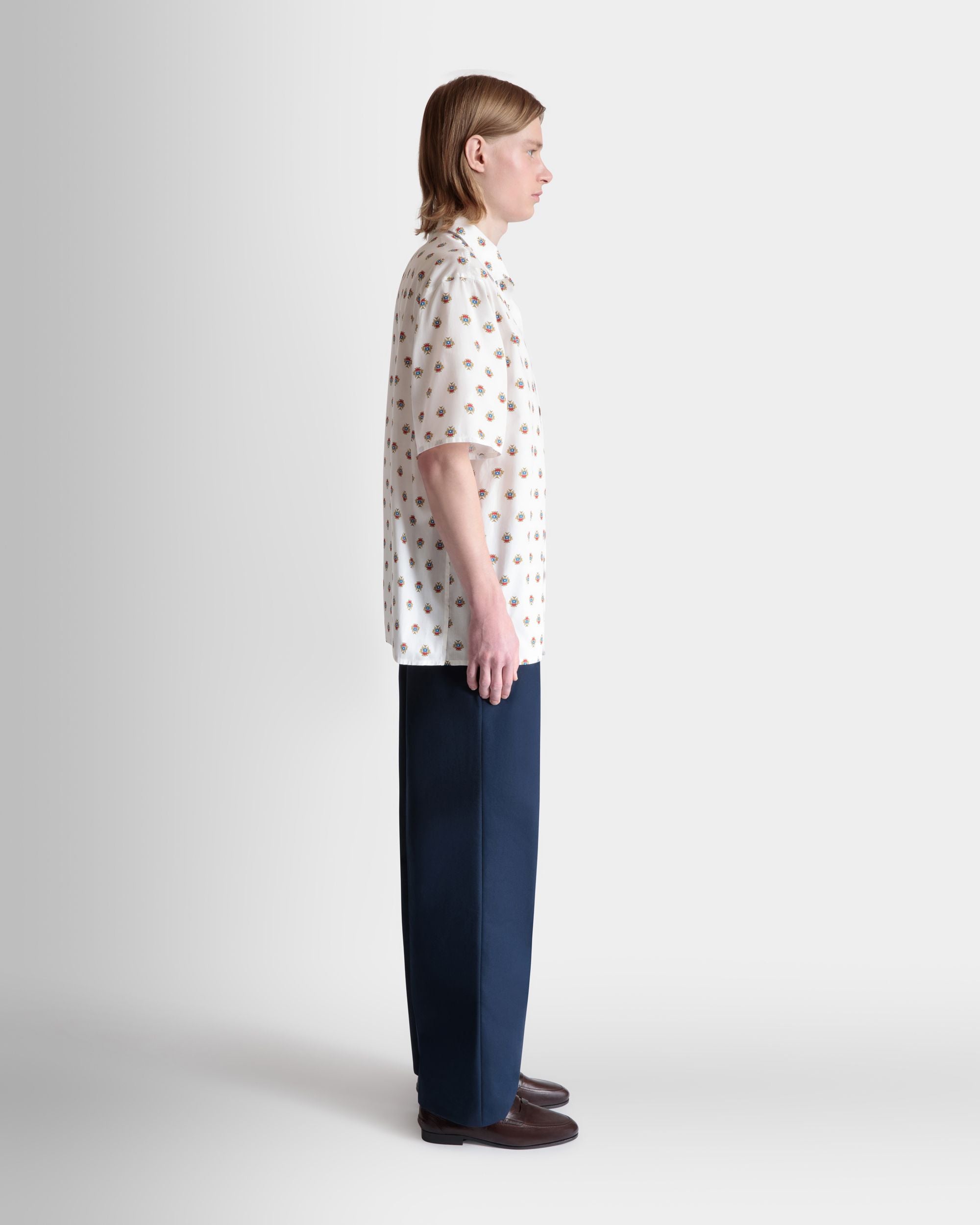 ボウリングシャツ ホワイト コットン Ballyクレストプリント - 男性 - Bally - 05