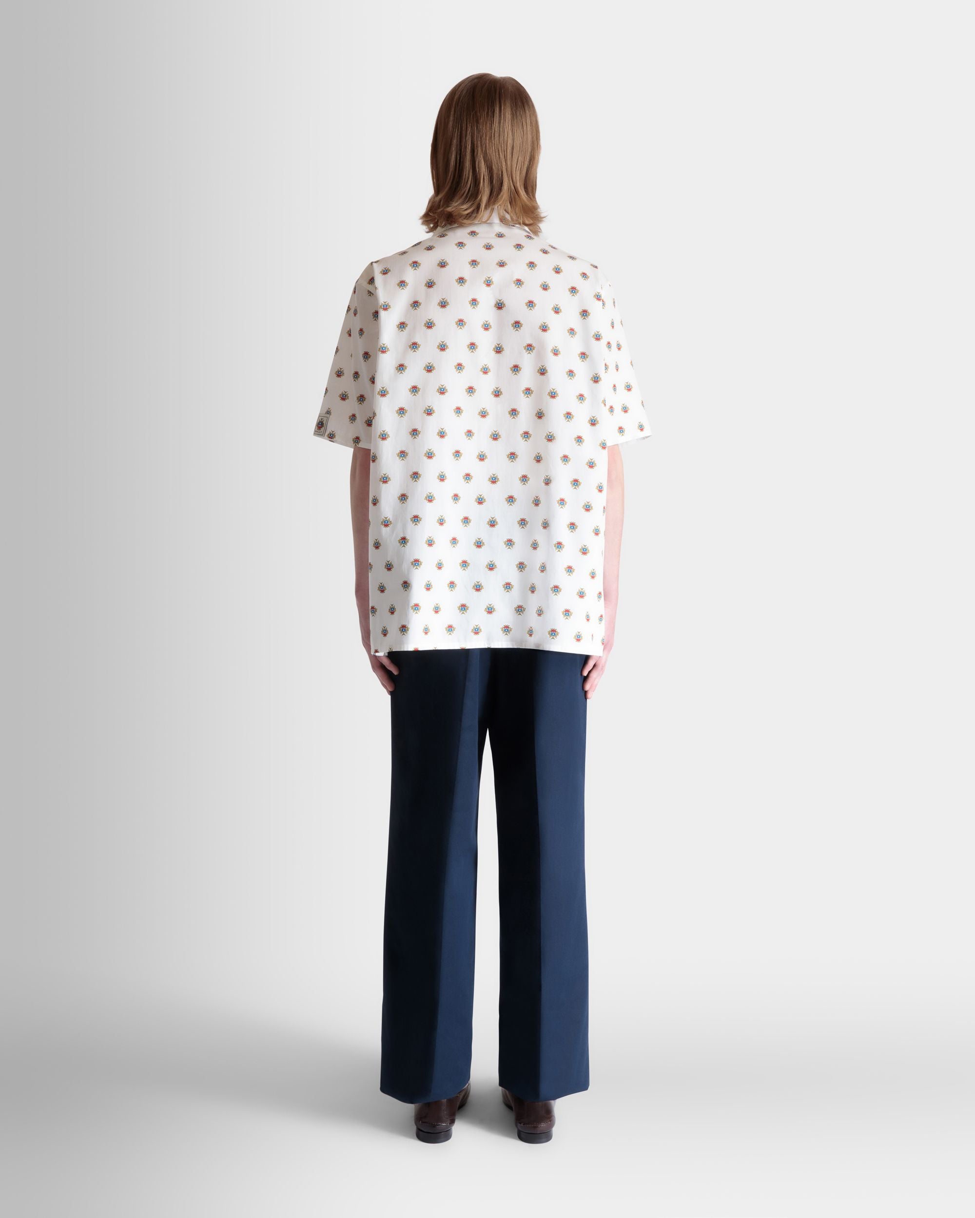 ボウリングシャツ ホワイト コットン Ballyクレストプリント - 男性 - Bally - 06