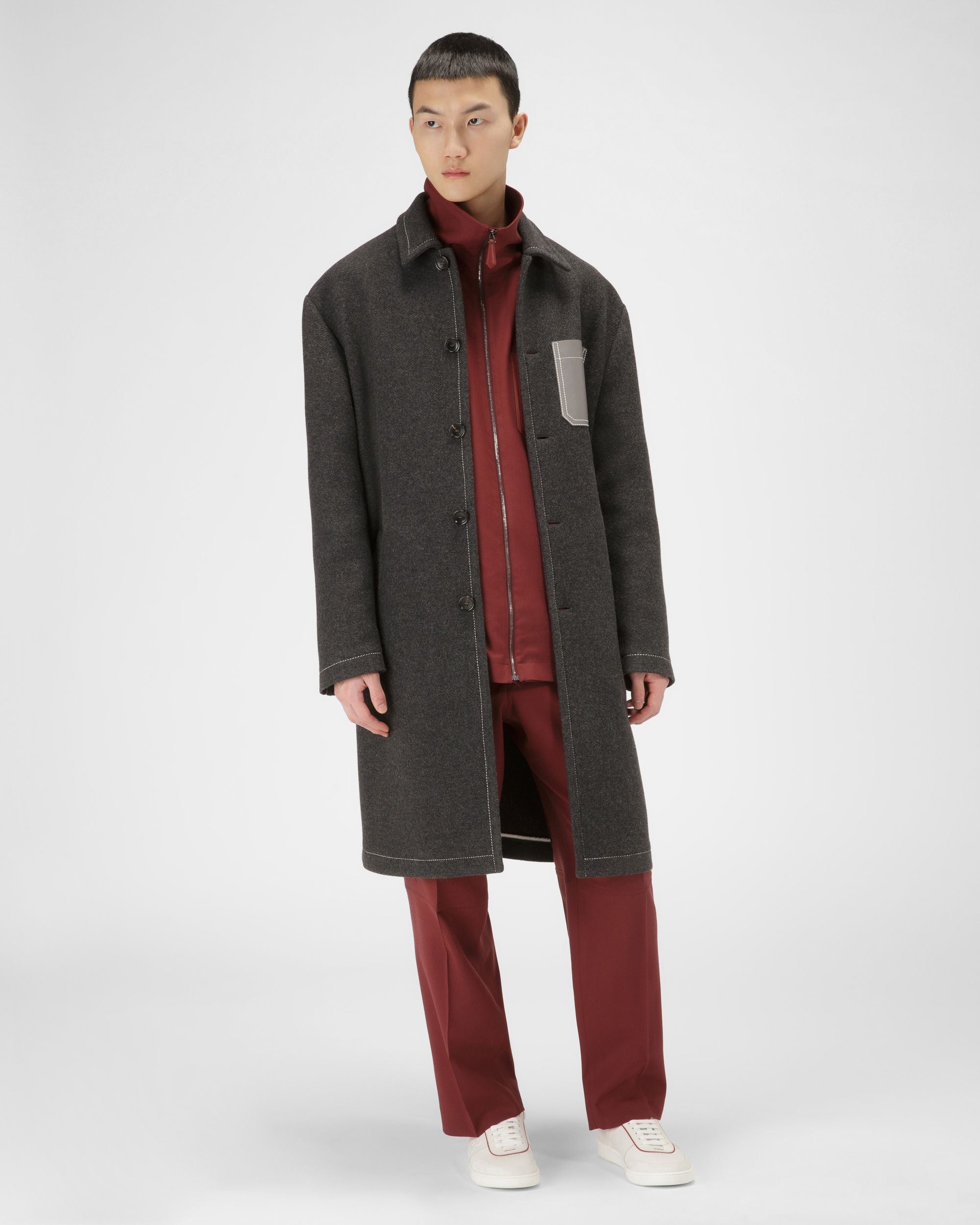 Wallys ホワイト＆レッド レザー＆スエード スニーカー - 男性 - Bally - 03