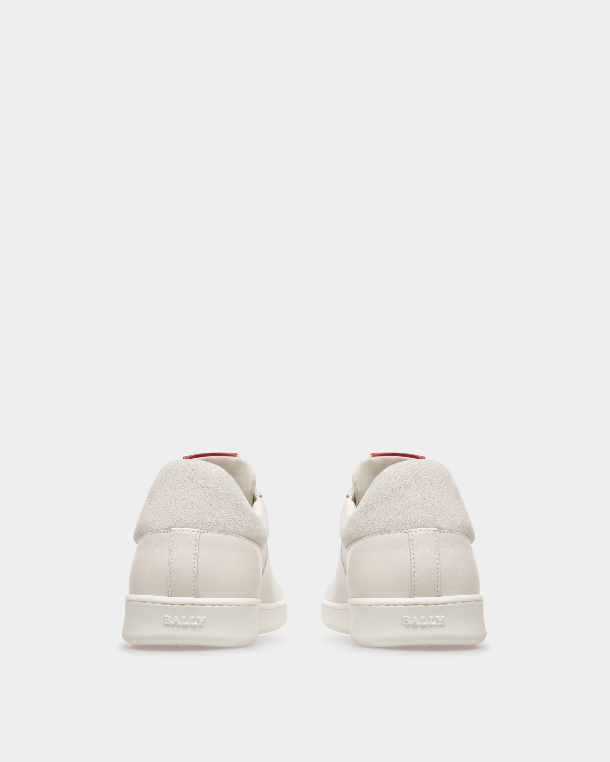 Wallys ホワイト＆レッド レザー＆スエード スニーカー - 男性 - Bally - 04