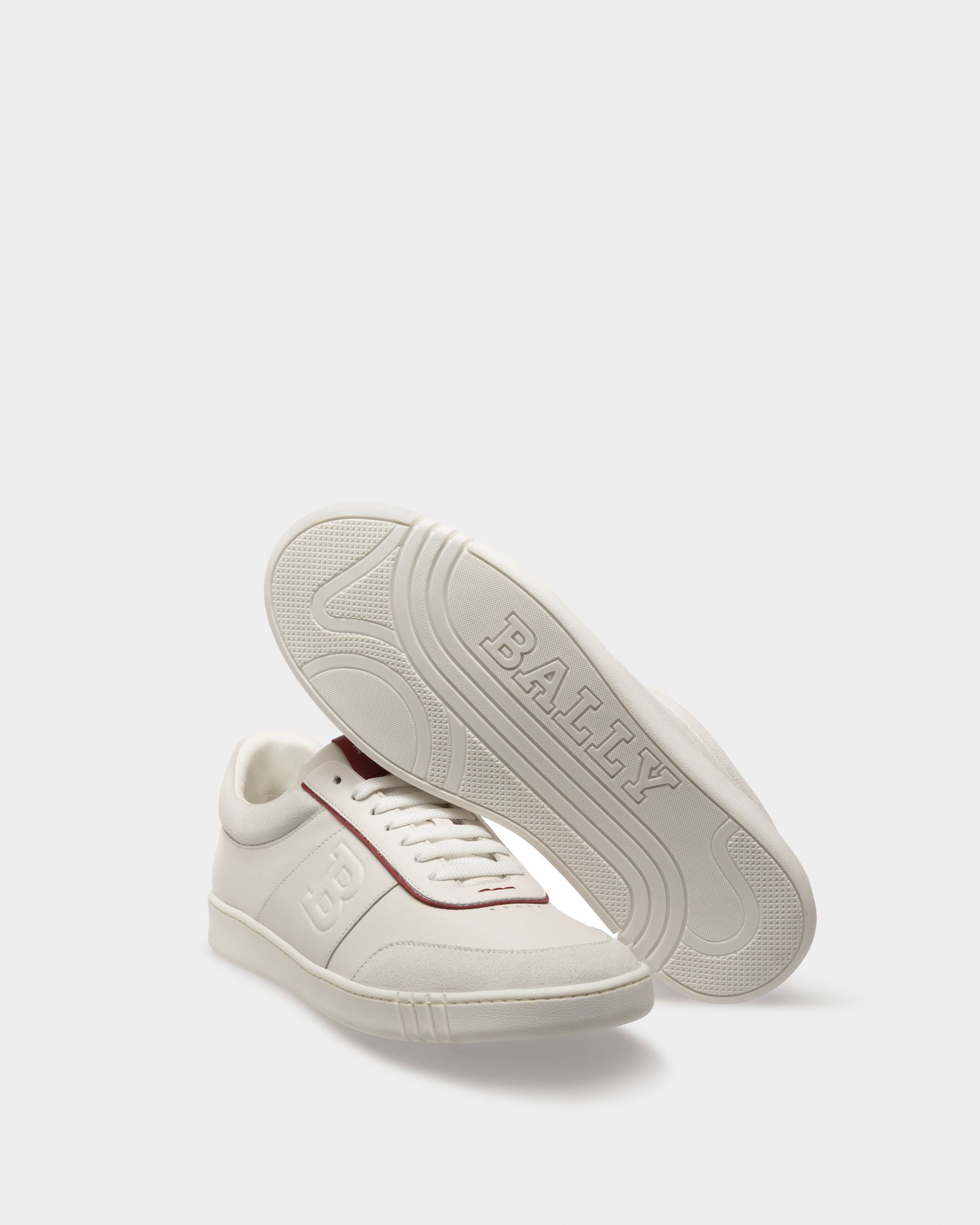 Wallys ホワイト＆レッド レザー＆スエード スニーカー - 男性 - Bally - 05