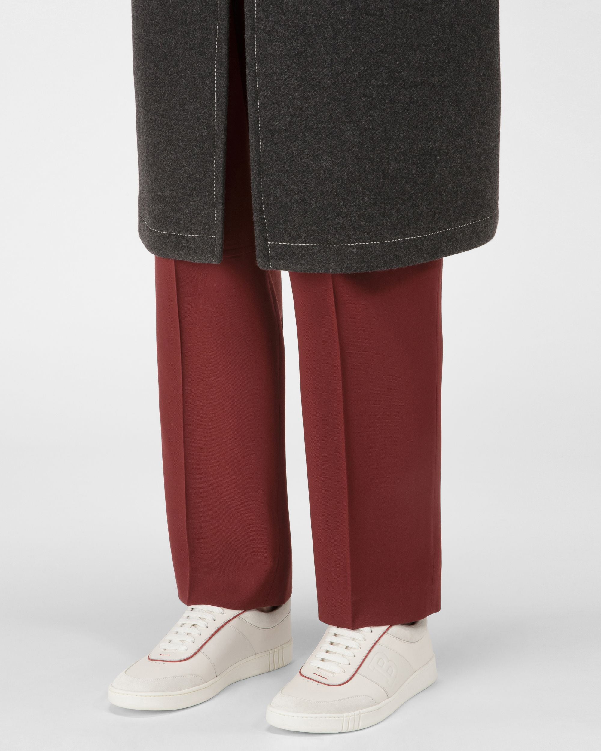 Wallys ホワイト＆レッド レザー＆スエード スニーカー - 男性 - Bally - 07