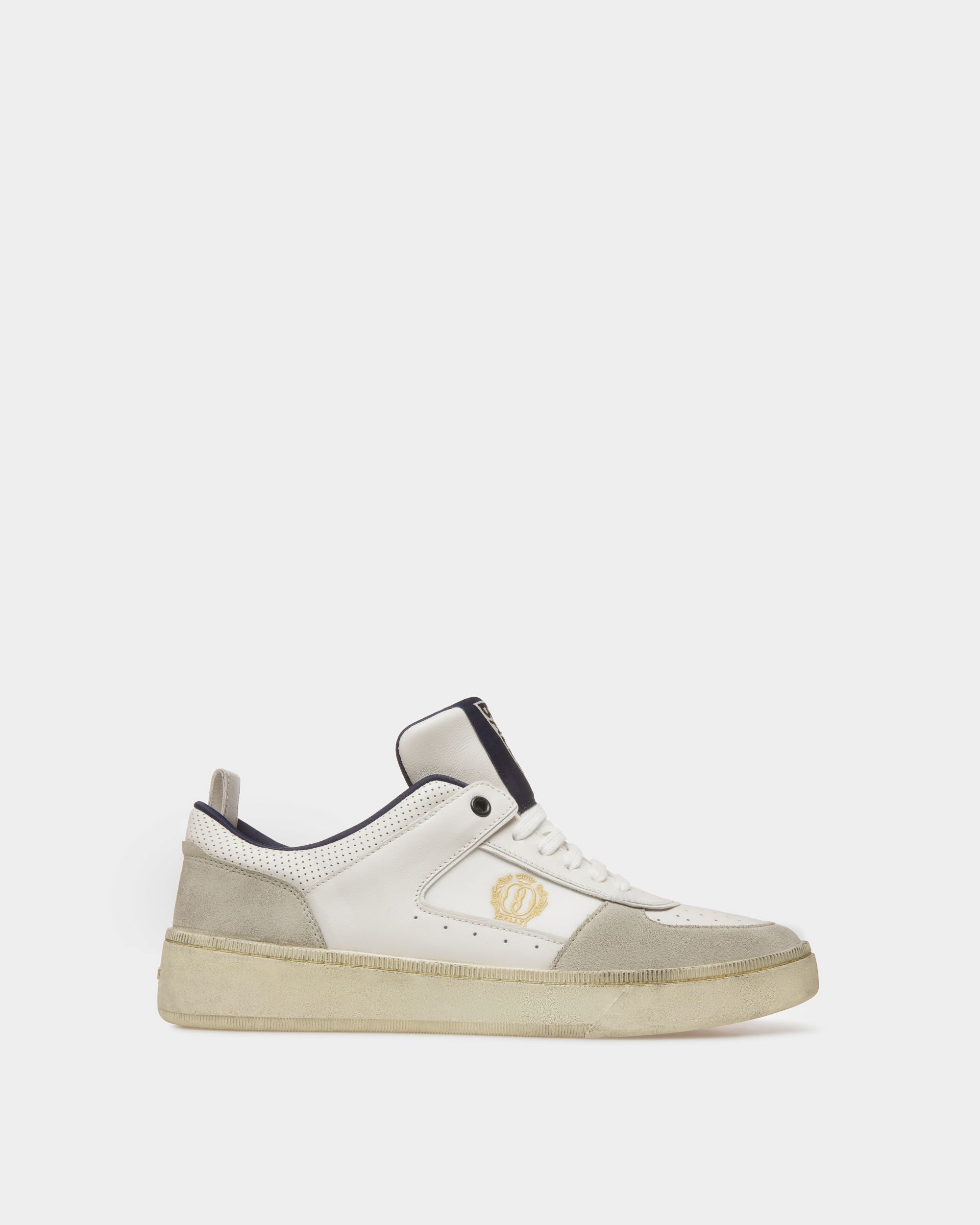 Raise スニーカー ダスティホワイト＆ミッドナイト レザー＆ファブリック - 男性 - Bally - 01