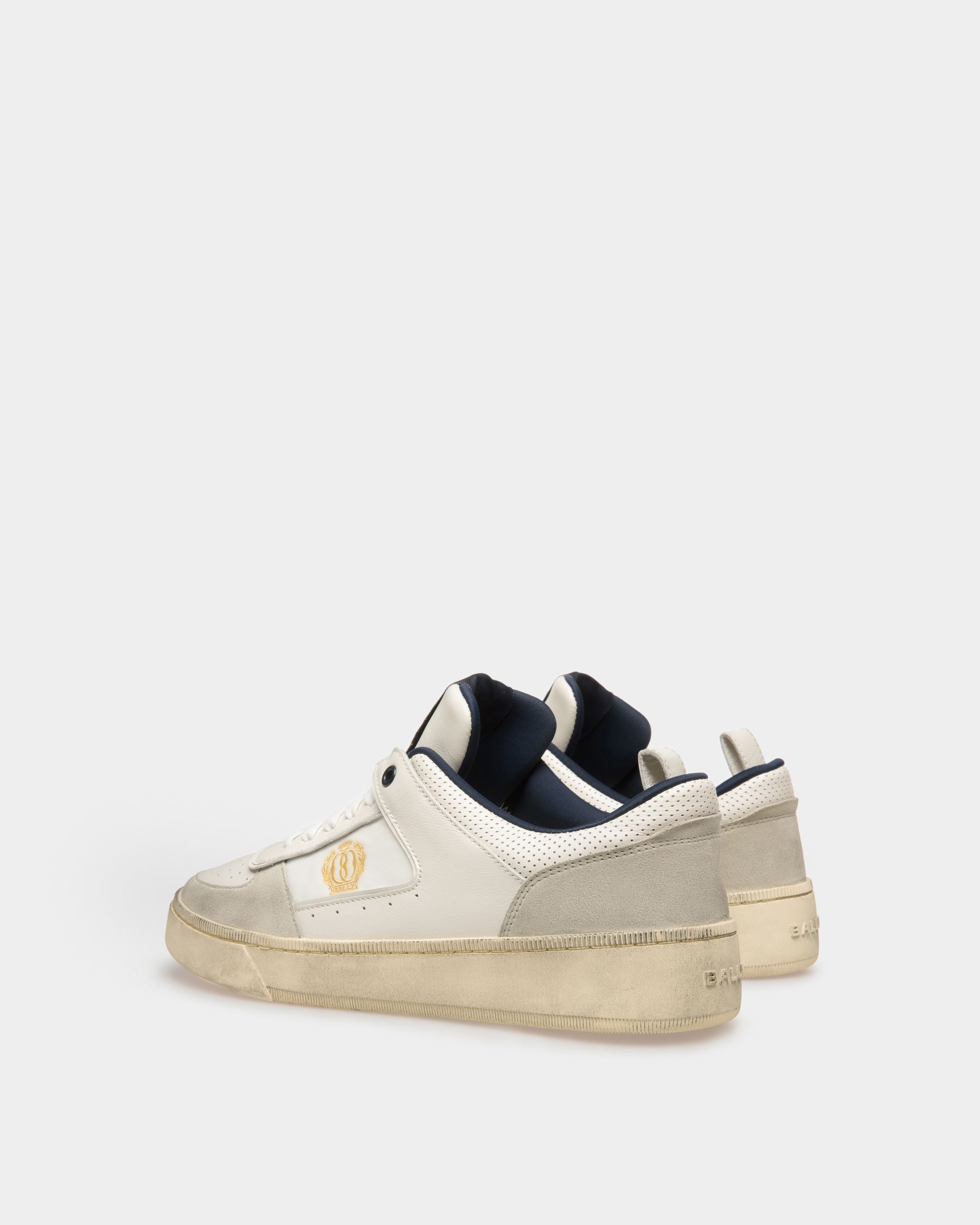 Raise スニーカー ダスティホワイト＆ミッドナイト レザー＆ファブリック - 男性 - Bally - 03