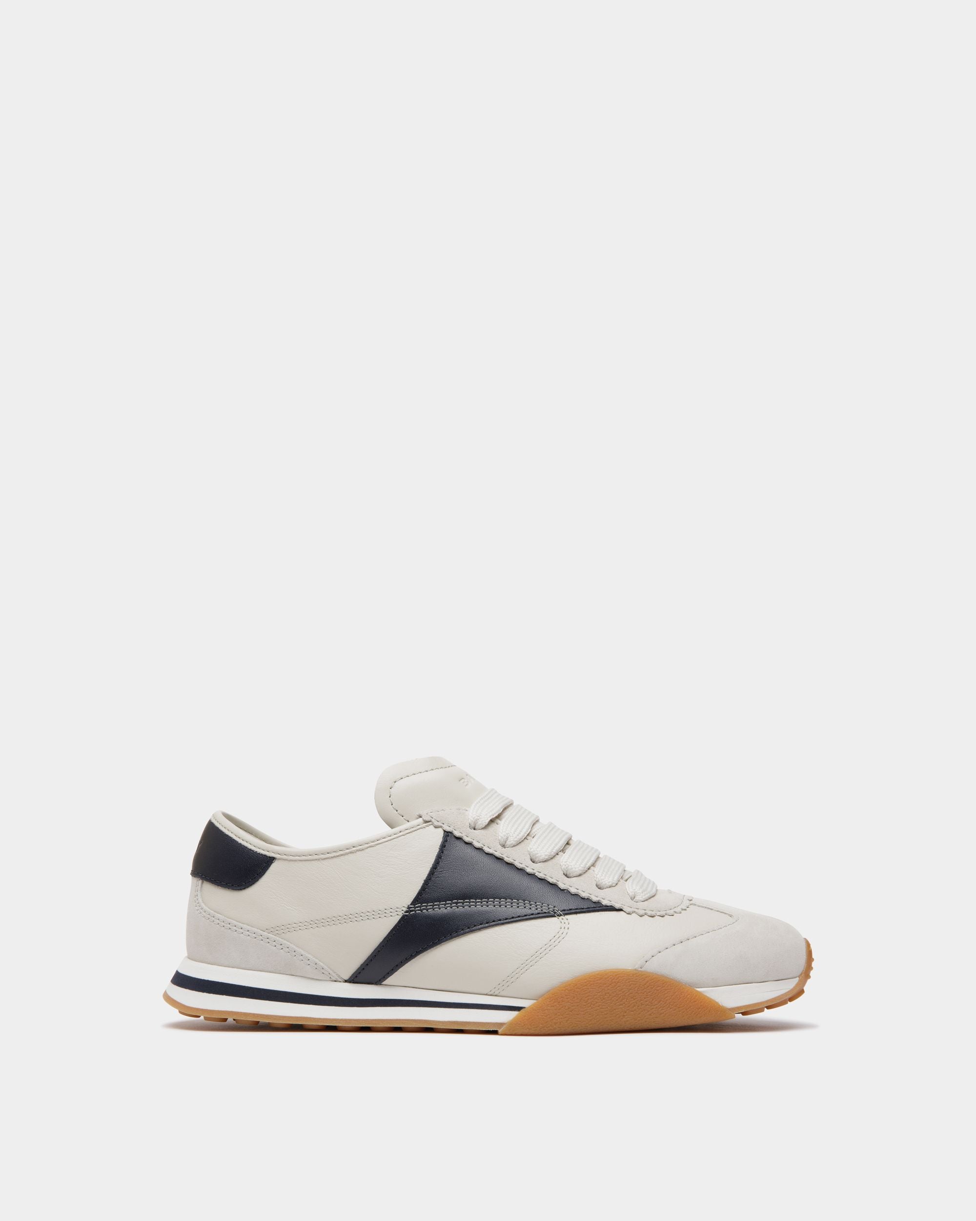 Sussex ホワイト＆ネイビーレザースニーカー - 男性 - Bally - 01