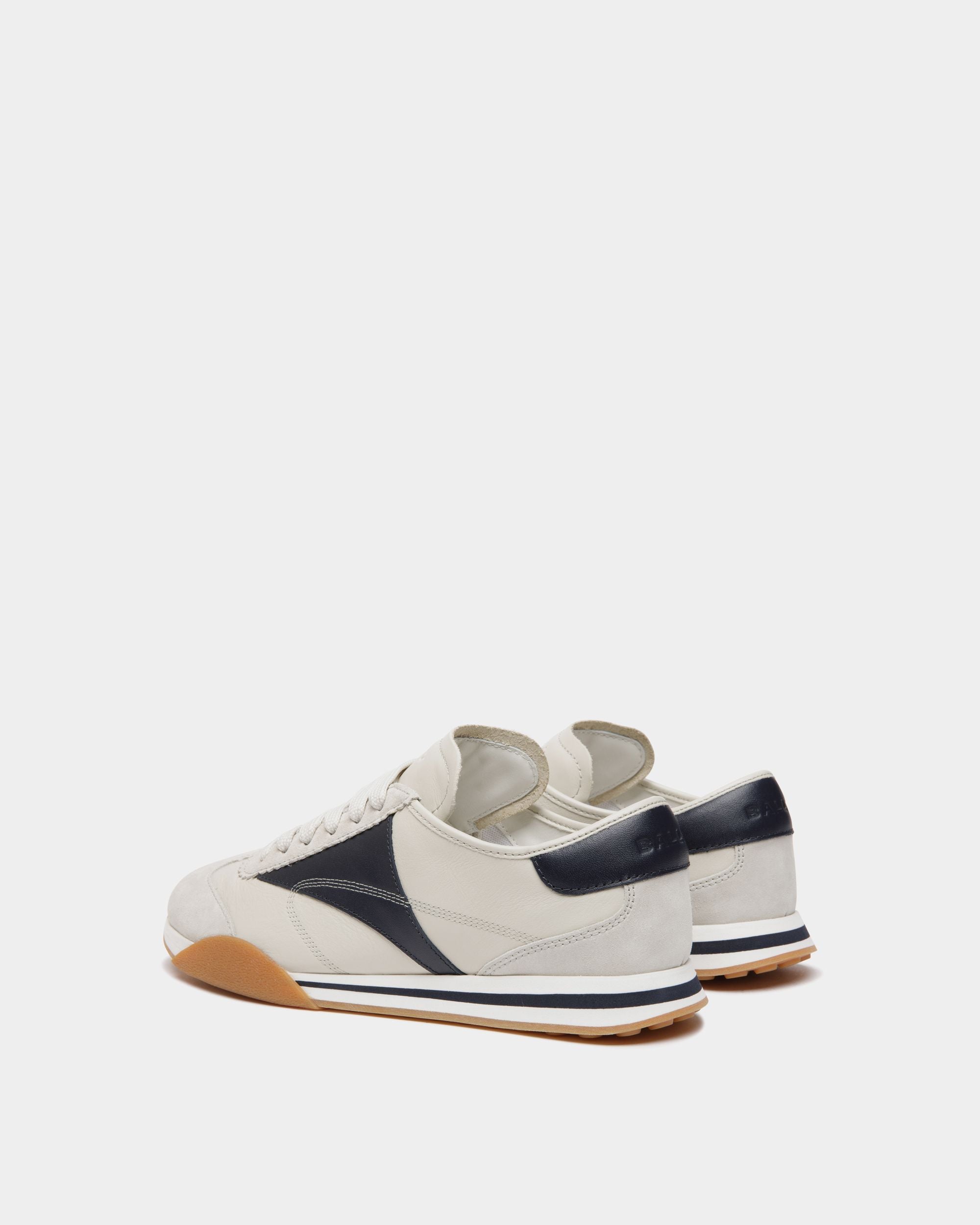 Sussex ホワイト＆ネイビーレザースニーカー - 男性 - Bally - 03