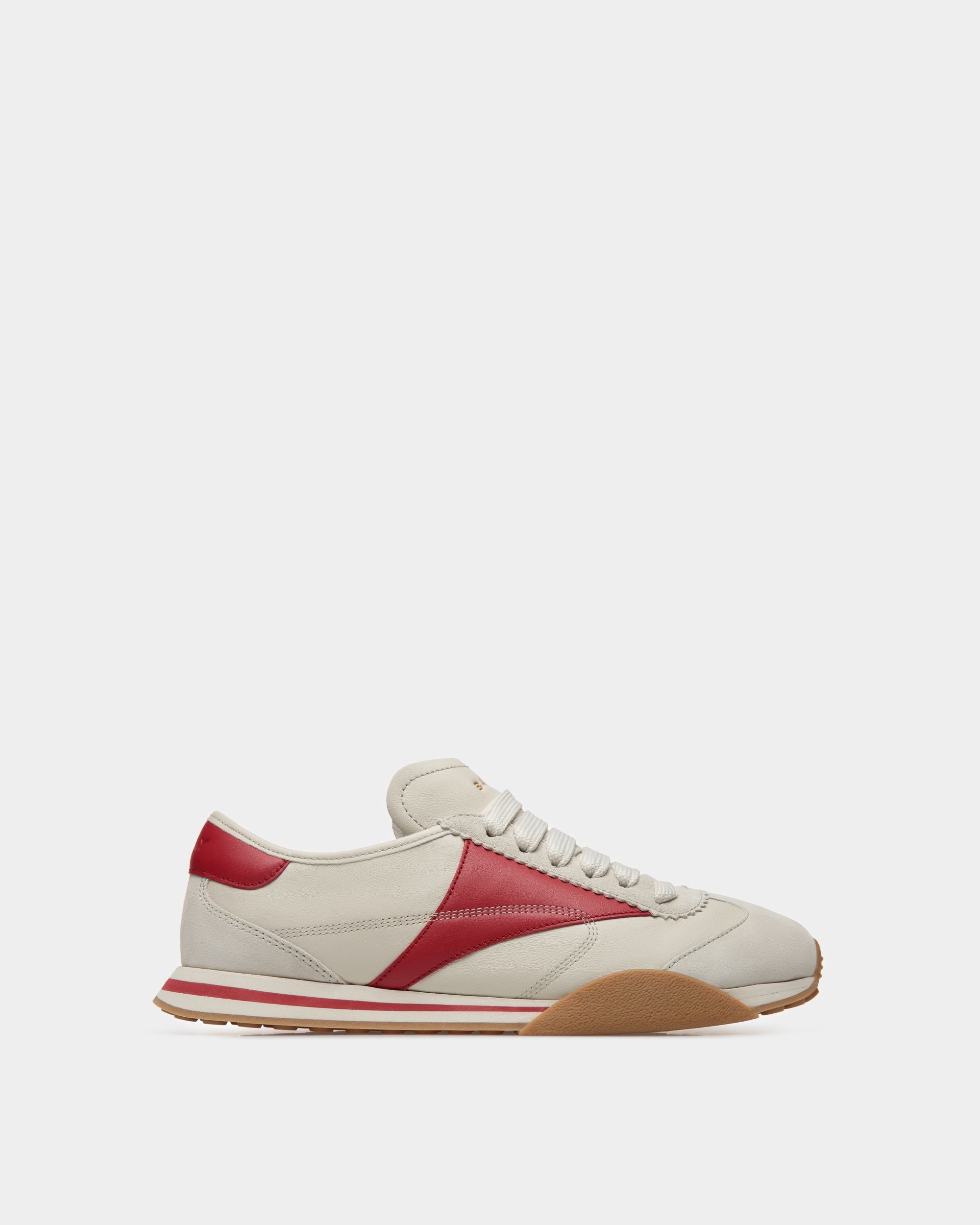 Sussex スニーカー ダスティホワイト＆ディープルビー レザー - 男性 - Bally - 01