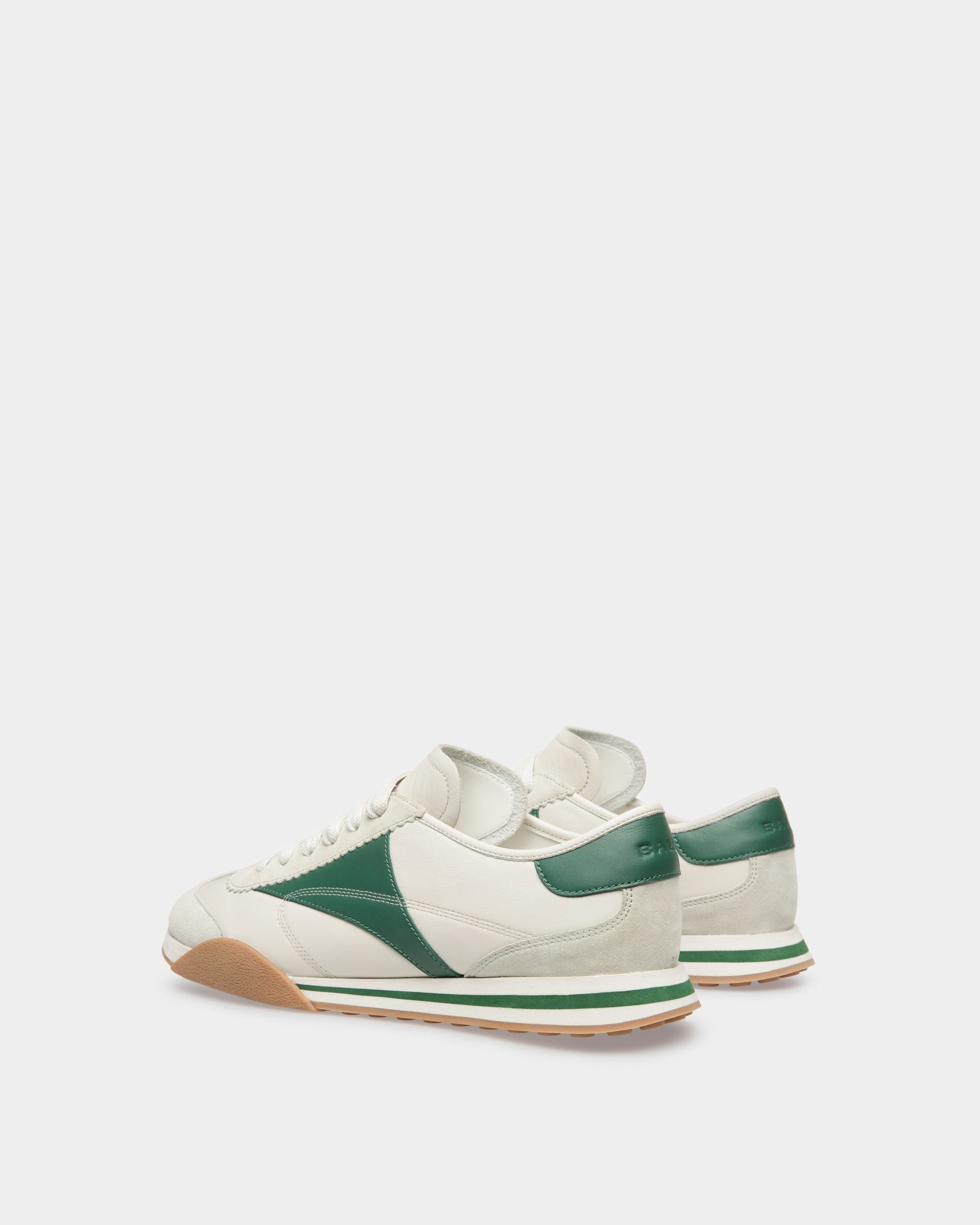 Sussex スニーカー ダスティホワイト＆ケリーグリーン レザー - 男性 - Bally - 04