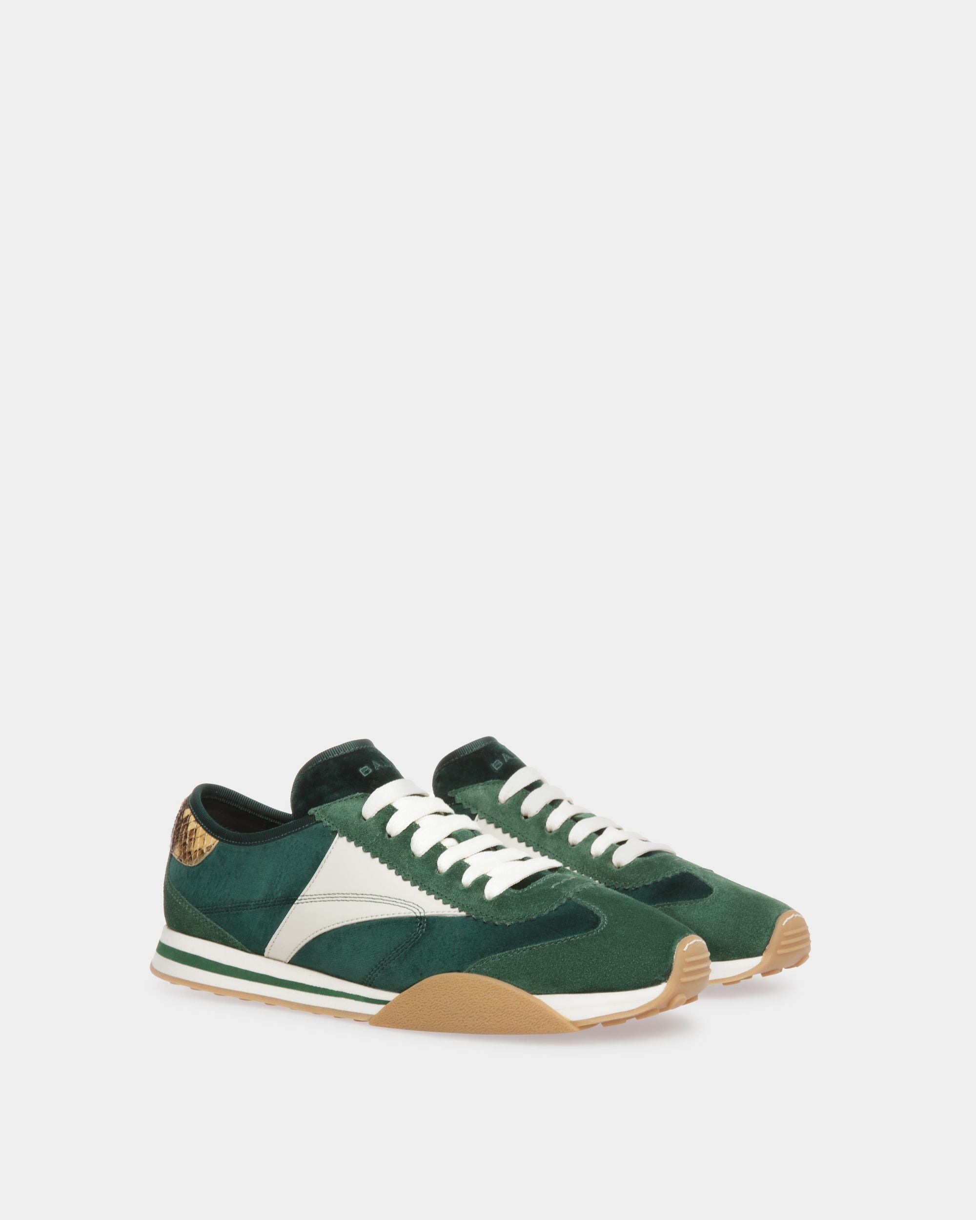 Sussex スニーカー グリーン＆ダスティホワイト レザー＆コットン - 男性 - Bally - 03