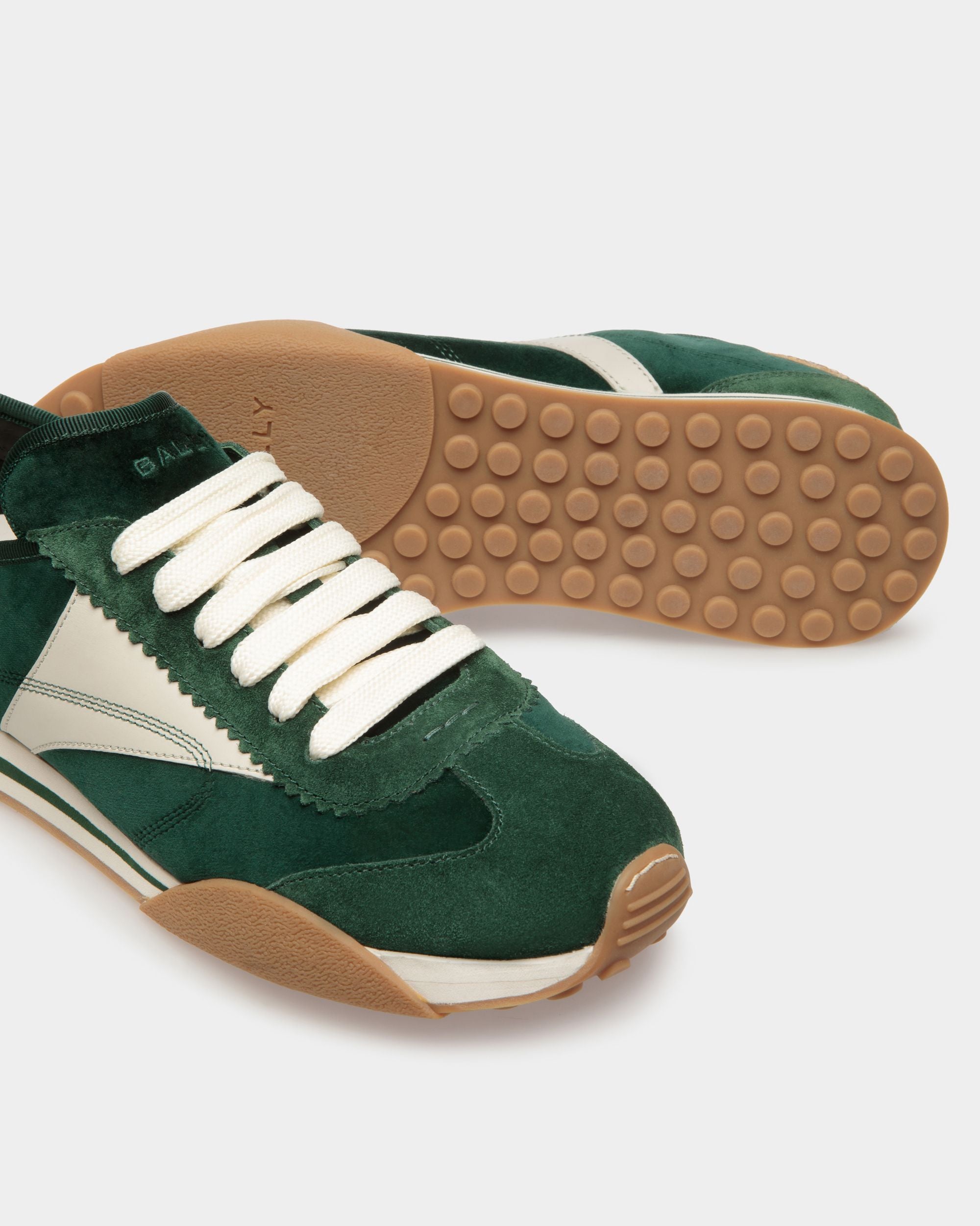 Sussex スニーカー グリーン＆ダスティホワイト レザー＆コットン - 男性 - Bally - 05