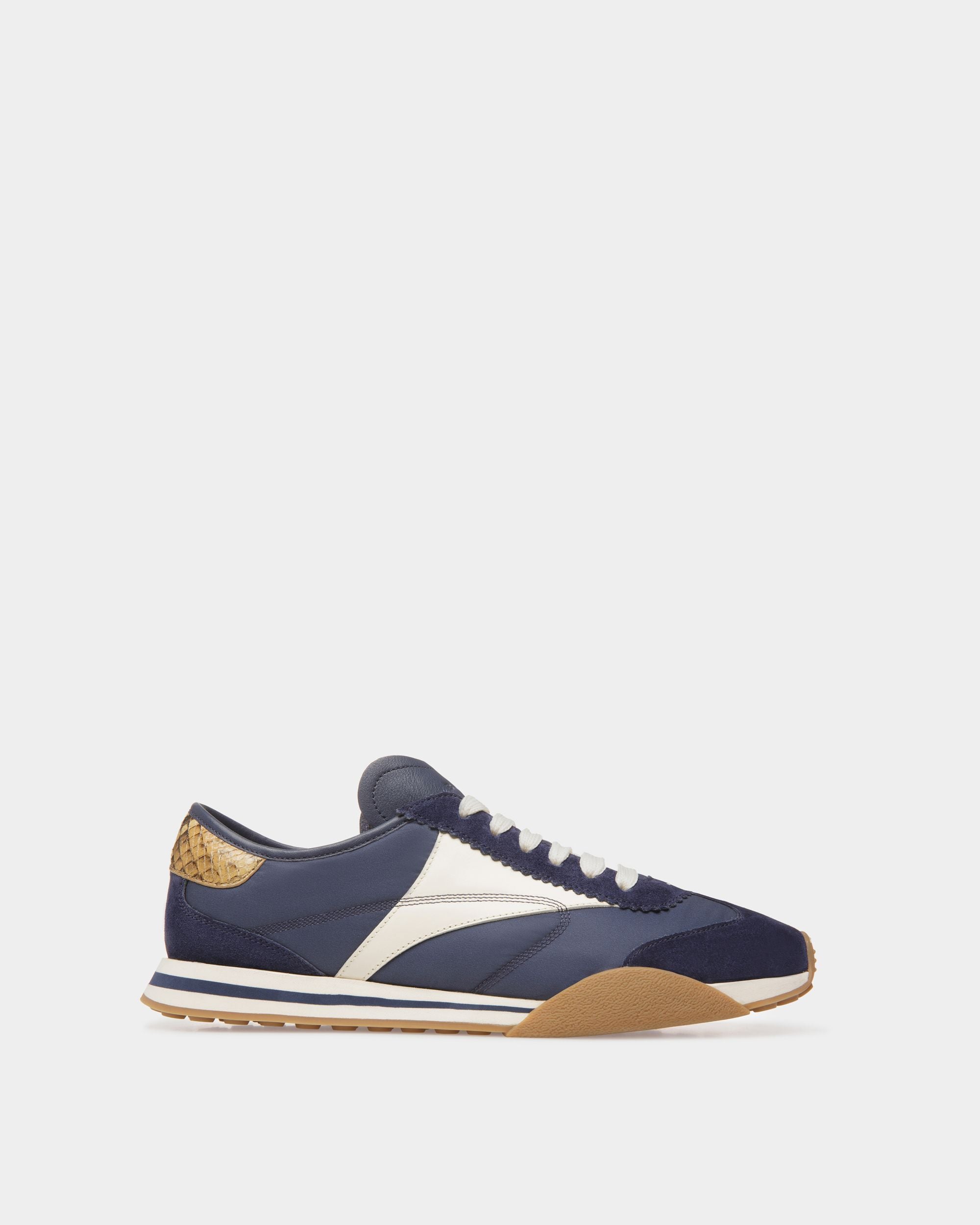 Sussex スニーカー マリンブルー＆ボーンホワイト レザー＆ファブリック - 男性 - Bally - 01