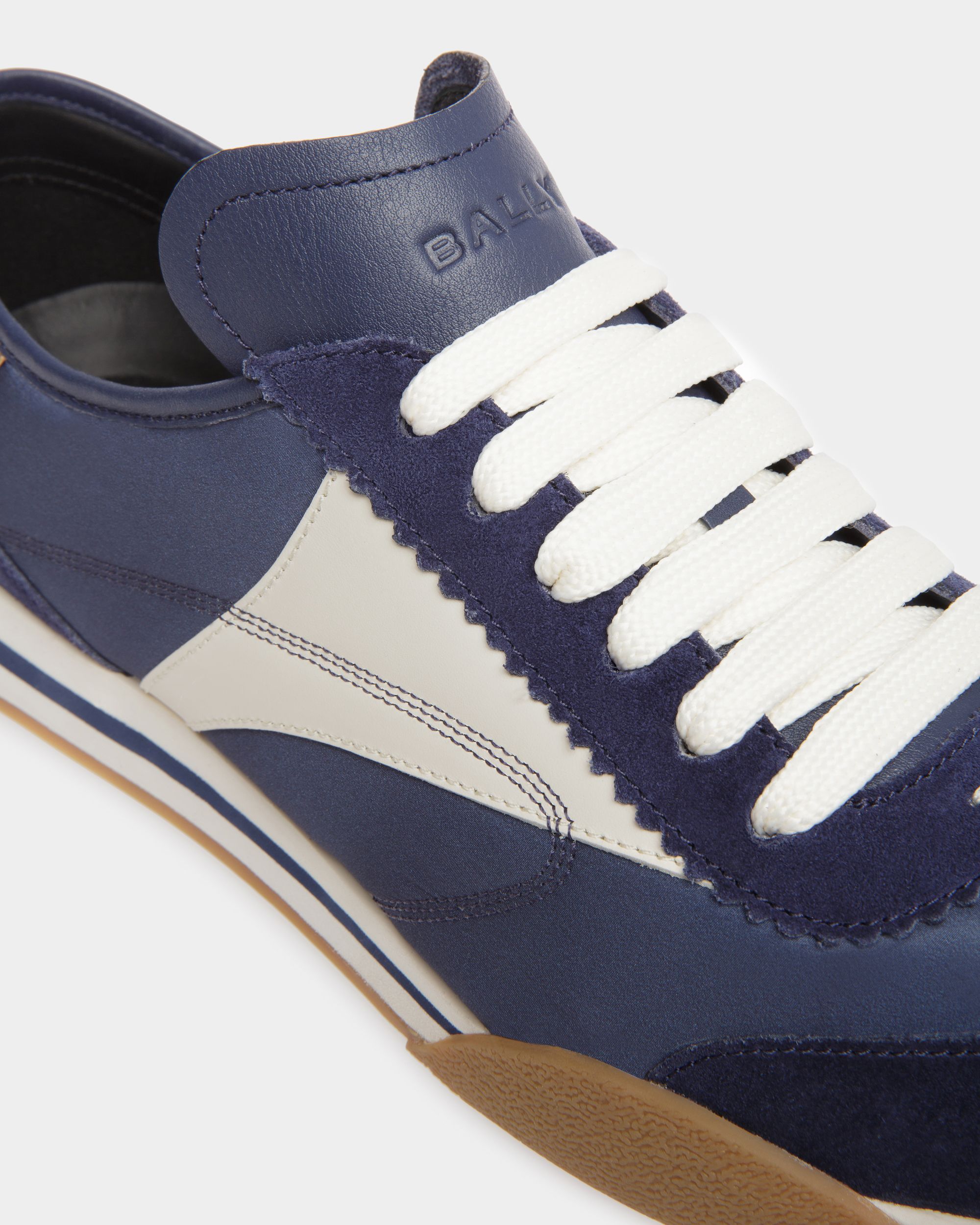 Sussex スニーカー マリンブルー＆ボーンホワイト レザー＆ファブリック - 男性 - Bally - 05