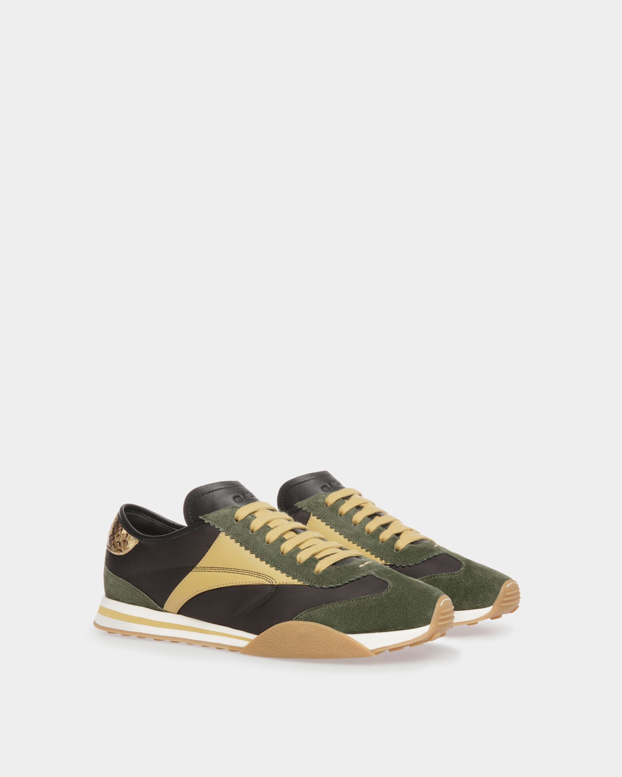 Sussex スニーカー グリーン＆ブラック レザー＆ファブリック - 男性 - Bally - 03