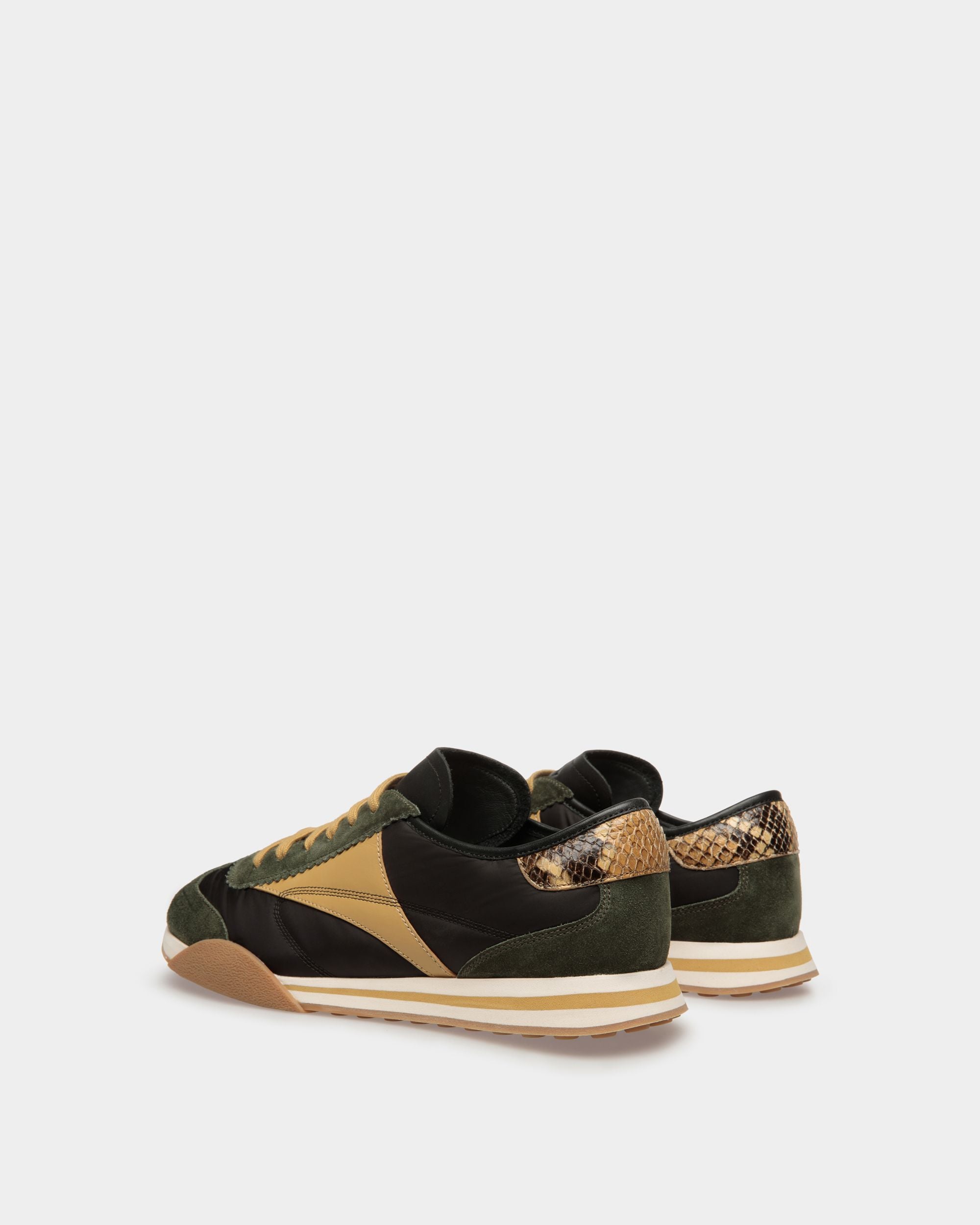 Sussex スニーカー グリーン＆ブラック レザー＆ファブリック - 男性 - Bally - 04