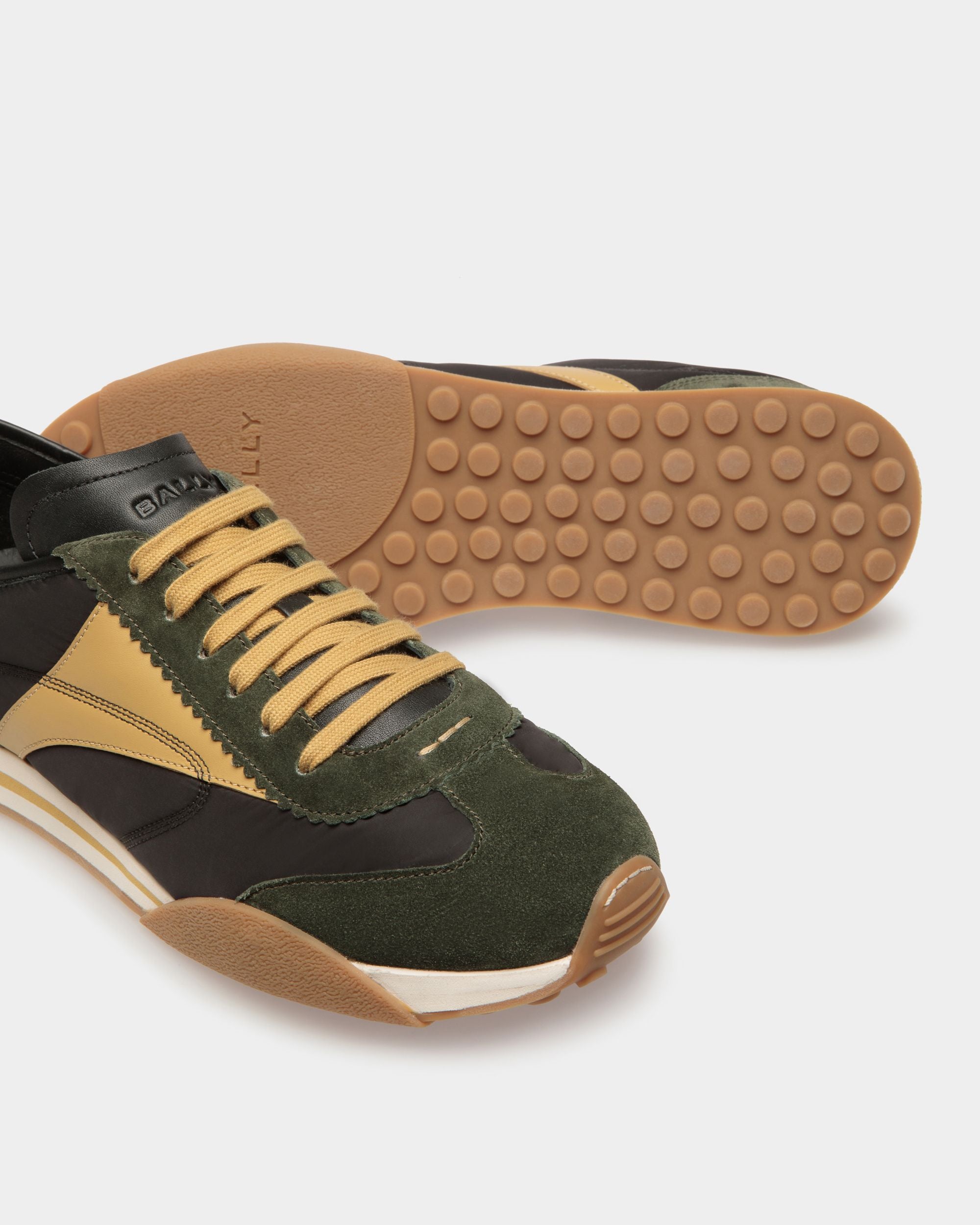 Sussex スニーカー グリーン＆ブラック レザー＆ファブリック - 男性 - Bally - 05