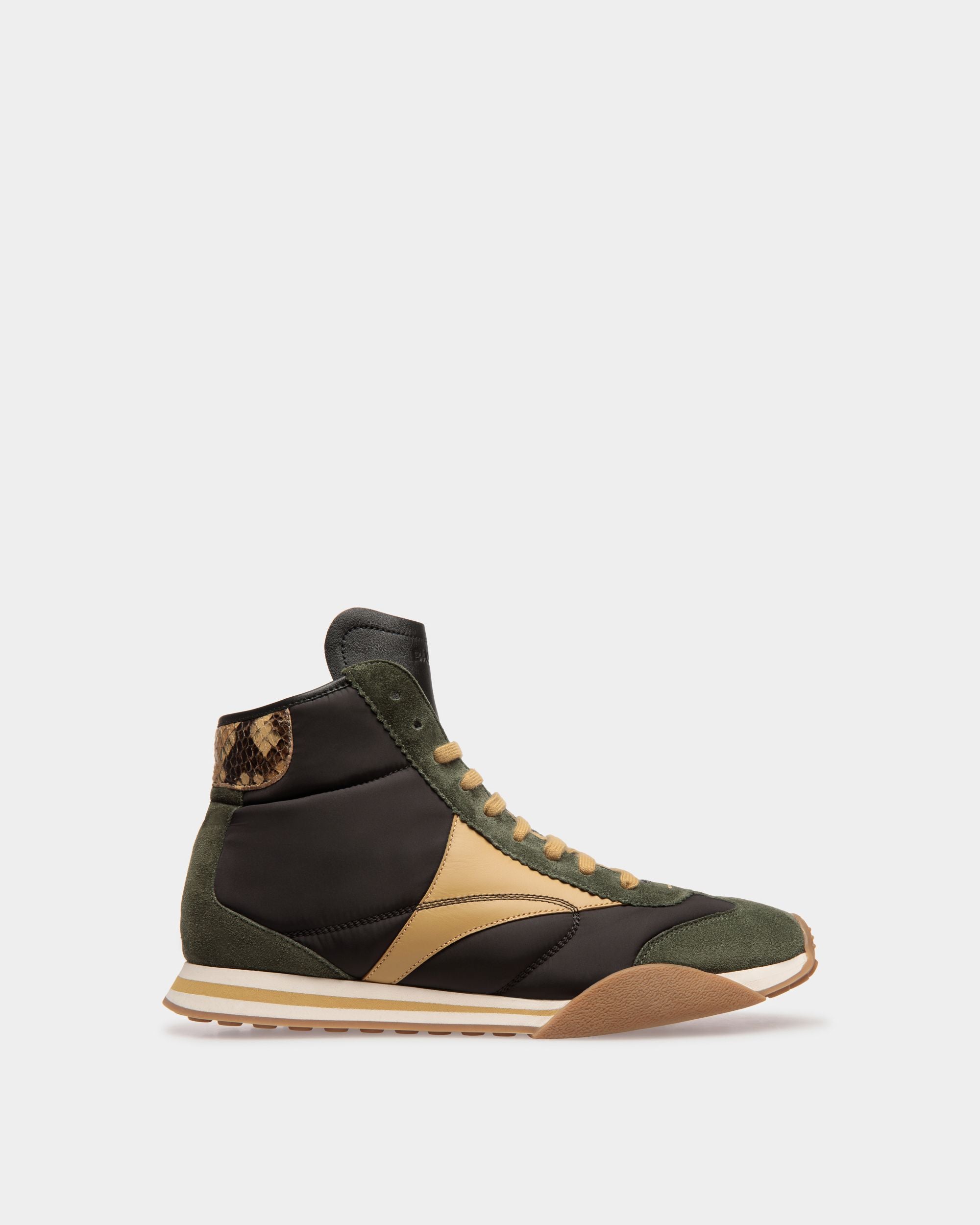 Sussex スニーカー グリーン＆ブラック レザー＆ファブリック - 男性 - Bally - 01