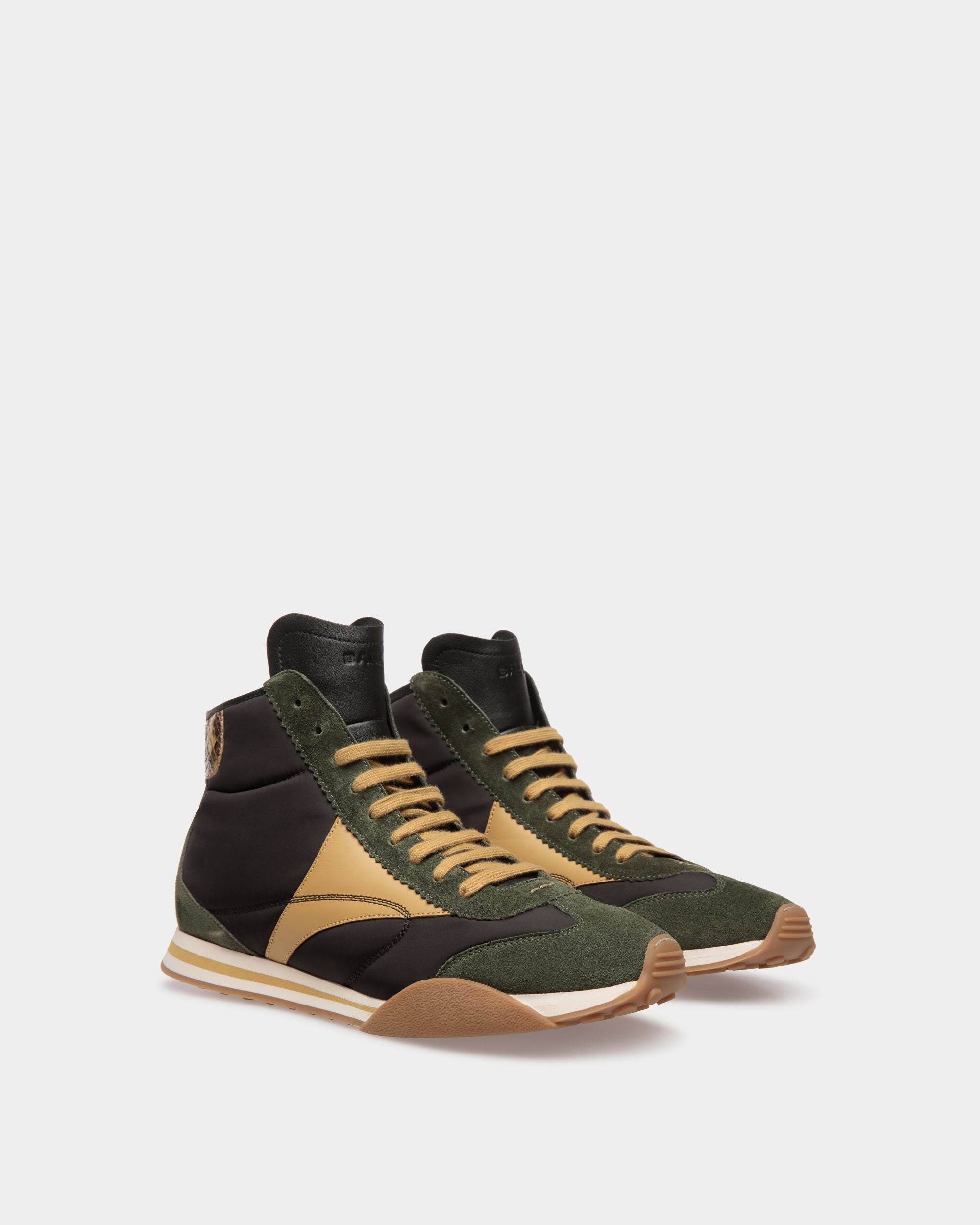Sussex スニーカー グリーン＆ブラック レザー＆ファブリック - 男性 - Bally - 02
