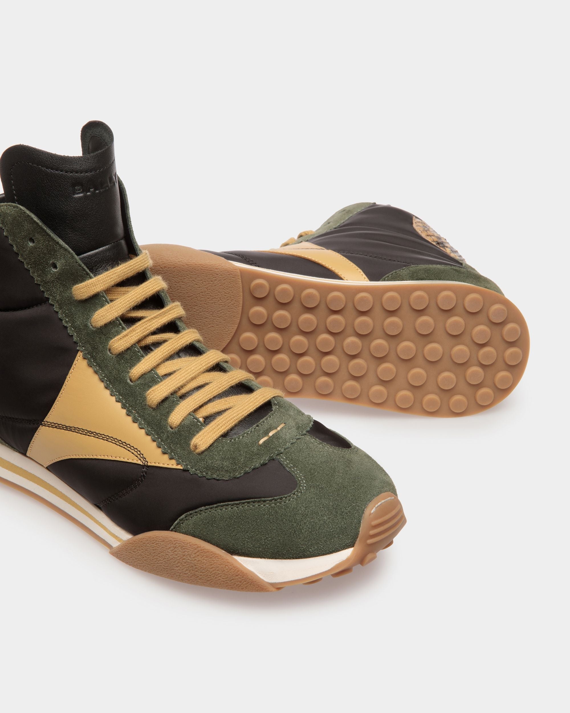 Sussex スニーカー グリーン＆ブラック レザー＆ファブリック - 男性 - Bally - 04